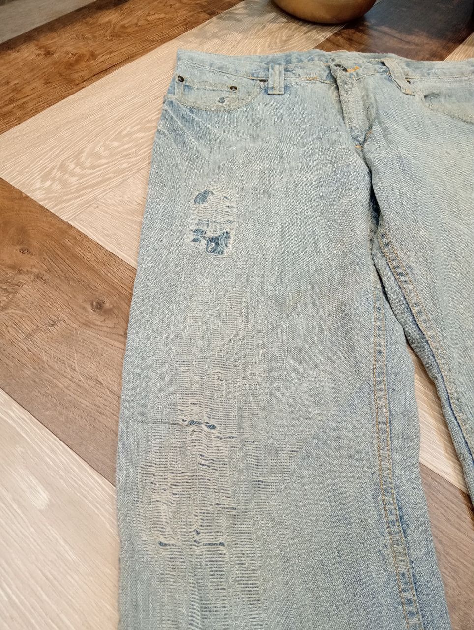 JUN MEN JAPANESE JUNMEN DISTRESSED JEANS - SIZE L Size US 34 / EU 50 - 6 Thumbnail