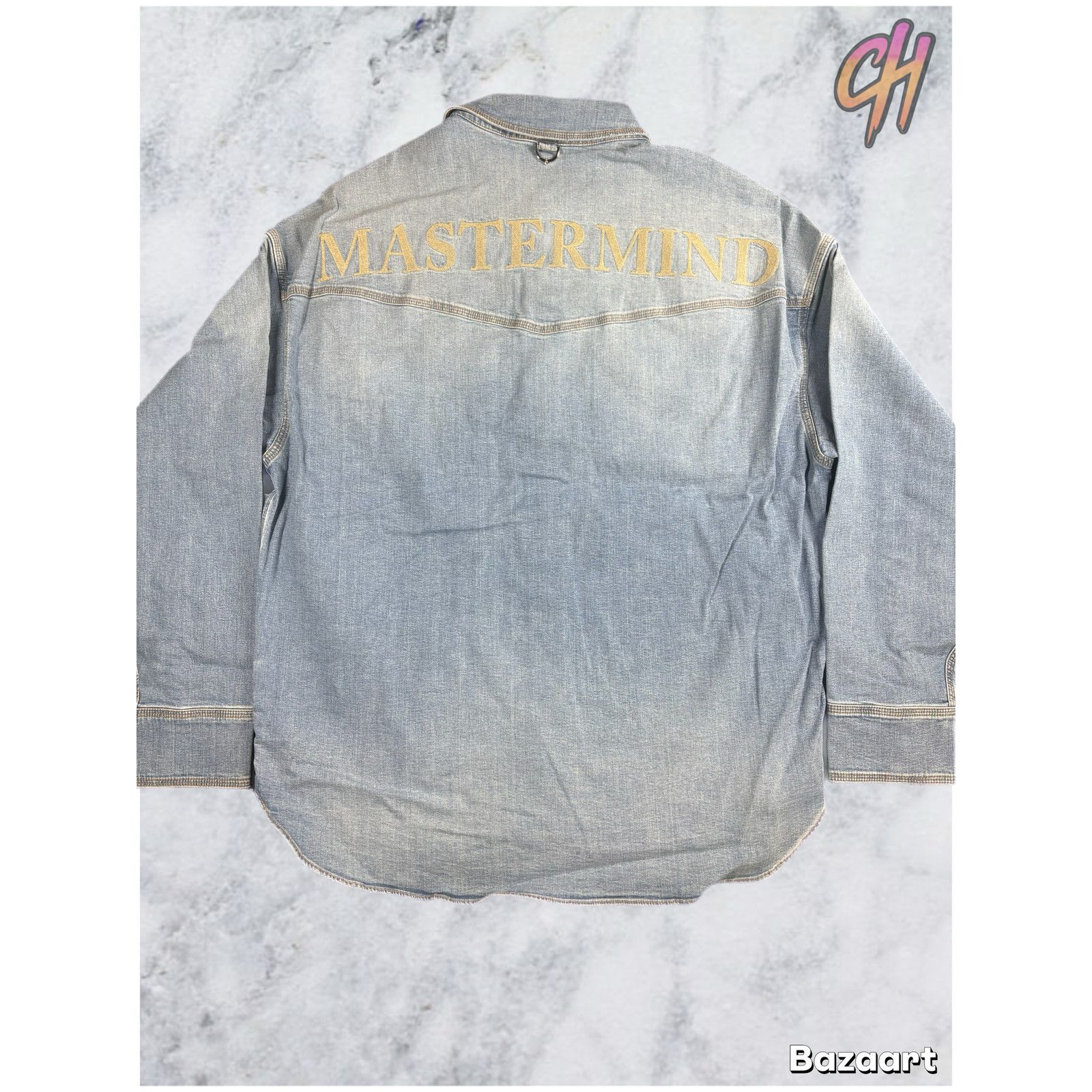 Mastermind Japan Mastermind World Light Oz. Washed Denim Shirt Size Large Size US L / EU 52-54 / 3 - 2 Thumbnail