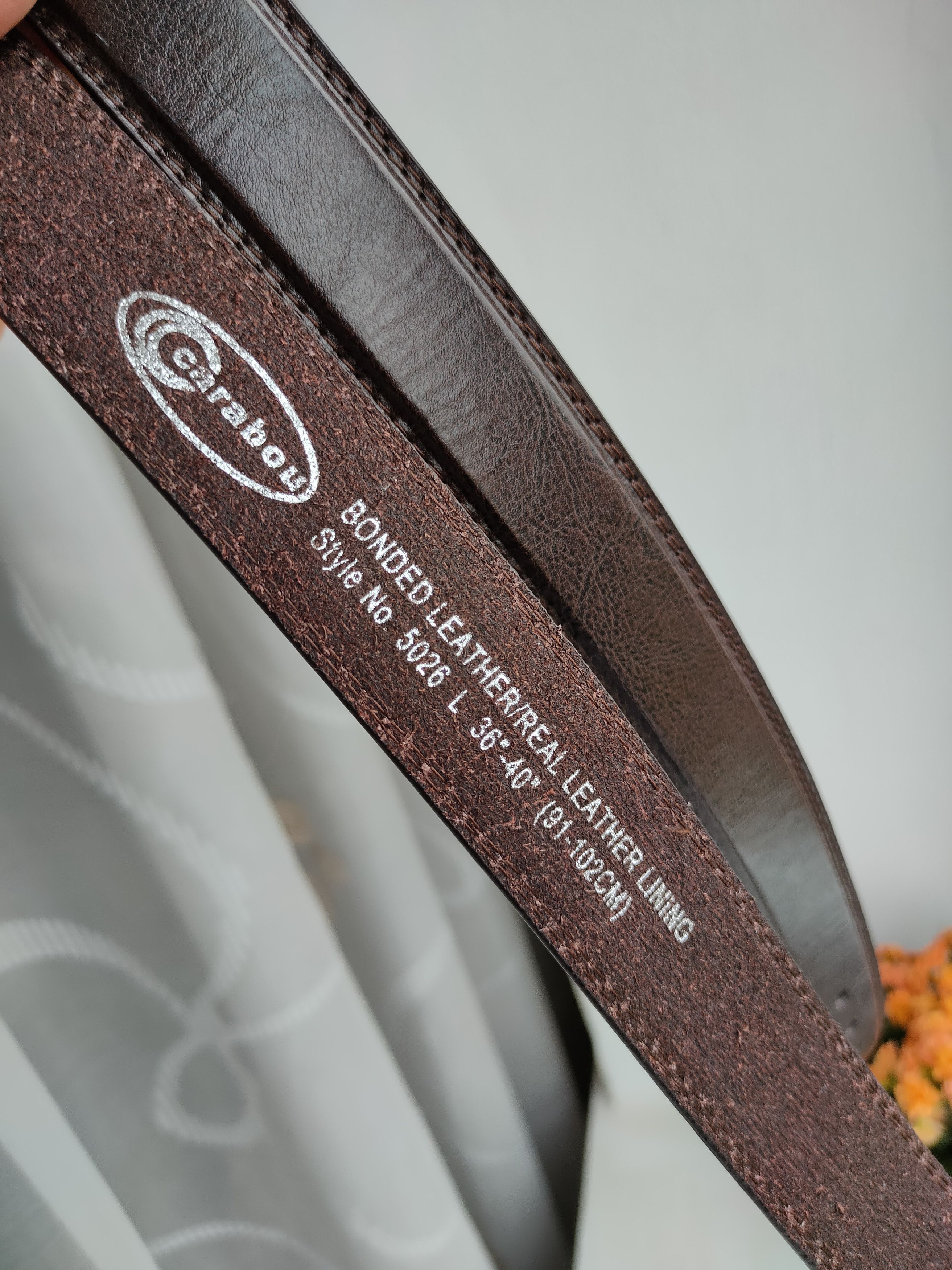 Genuine Leather Carabou Avantgarde Leather Belt Bonded Leather Belts Size ONE SIZE - 3 Thumbnail