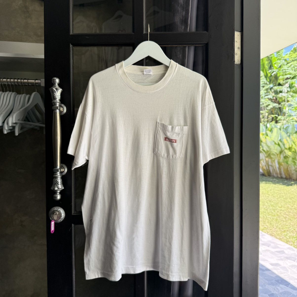 Marlboro Vintage Marlboro Pocket tshirt💥 Size US XL / EU 56 / 4 - 2 Thumbnail