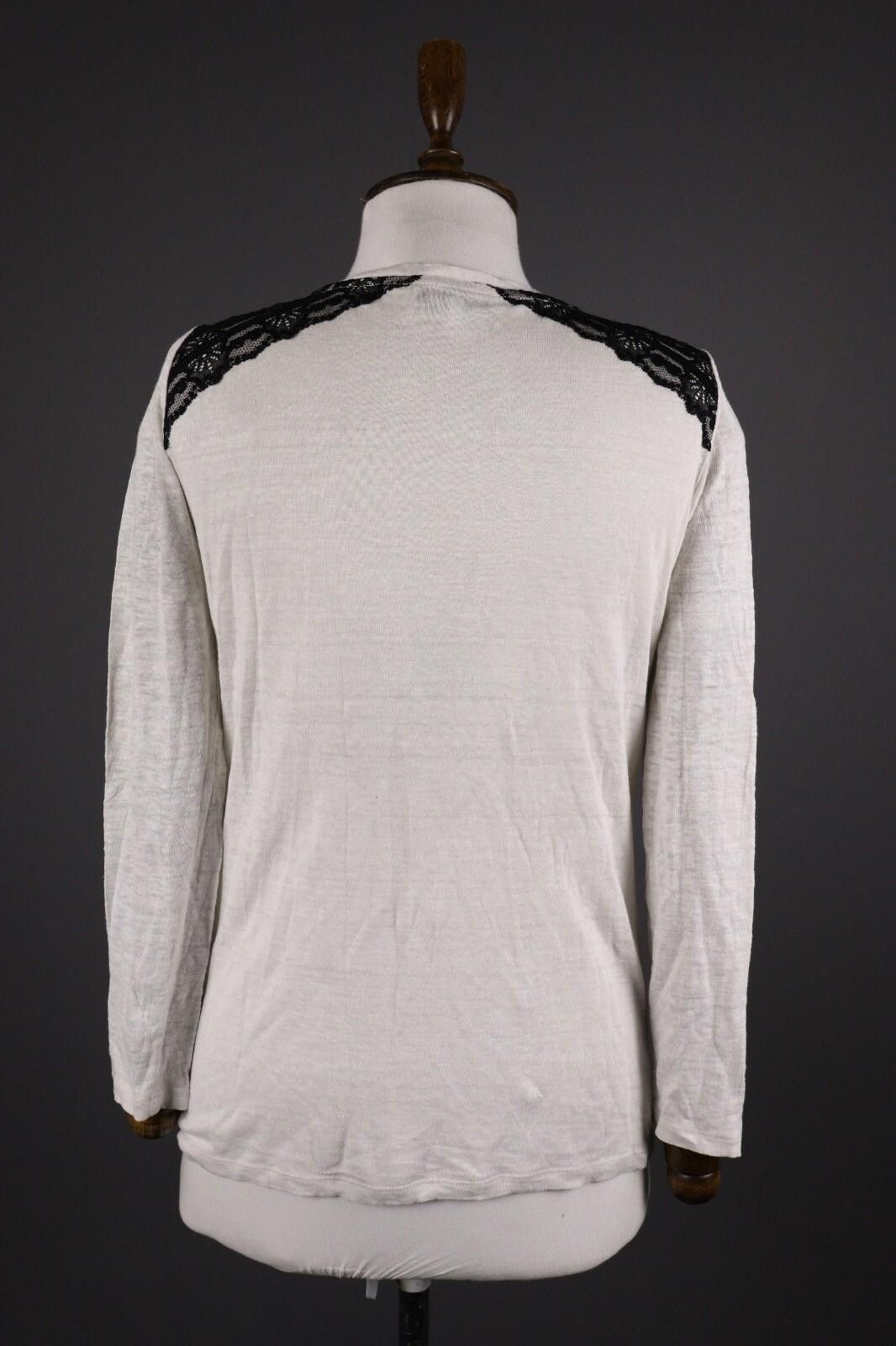 Sandro Sandro Paris Ivory Long Sleeve Top Shirt Size 2 Size S / US 4 / IT 40 - 6 Thumbnail