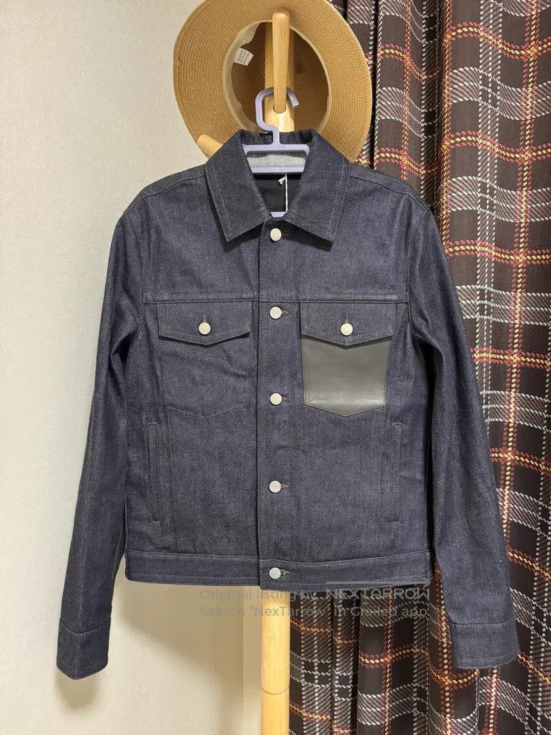 Hermes Hermes Denim jacket, leather patch denim jacket Size US S / EU 44-46 / 1 - 1 Thumbnail