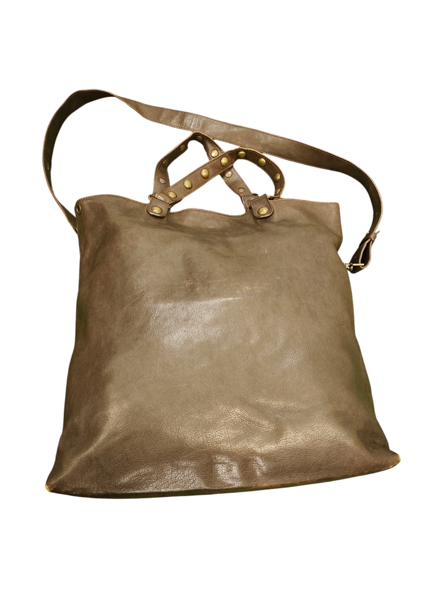 Leather Vintage Via Repubblica Italy Patina Full Leather 2 Way Bag Size ONE SIZE - 5 Thumbnail