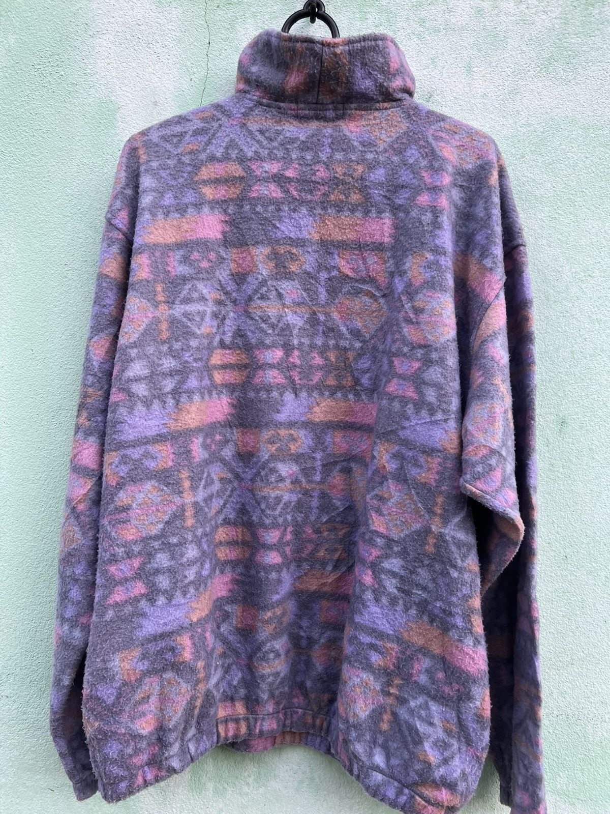 Vanson Leathers Vtg VANSON Sportswear Whistler Fleece Aztec Pattern Pullover Size US XL / EU 56 / 4 - 12 Thumbnail