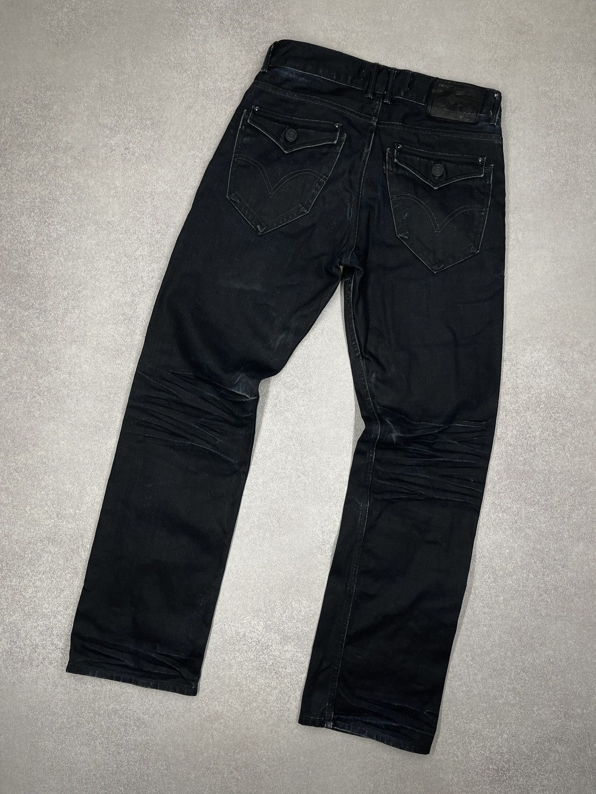Levi's Levis 506 Standard Navy Denim Jeans with Flap Pockets Size US 31 - 1 Thumbnail