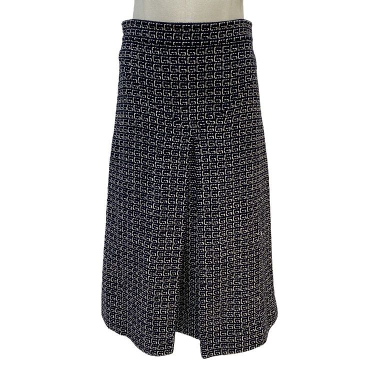 Gucci Gucci GG Logo Wool Blend Midi Skirt Size IT 42 Size 28" / US 6 / IT 42 - 1 Thumbnail