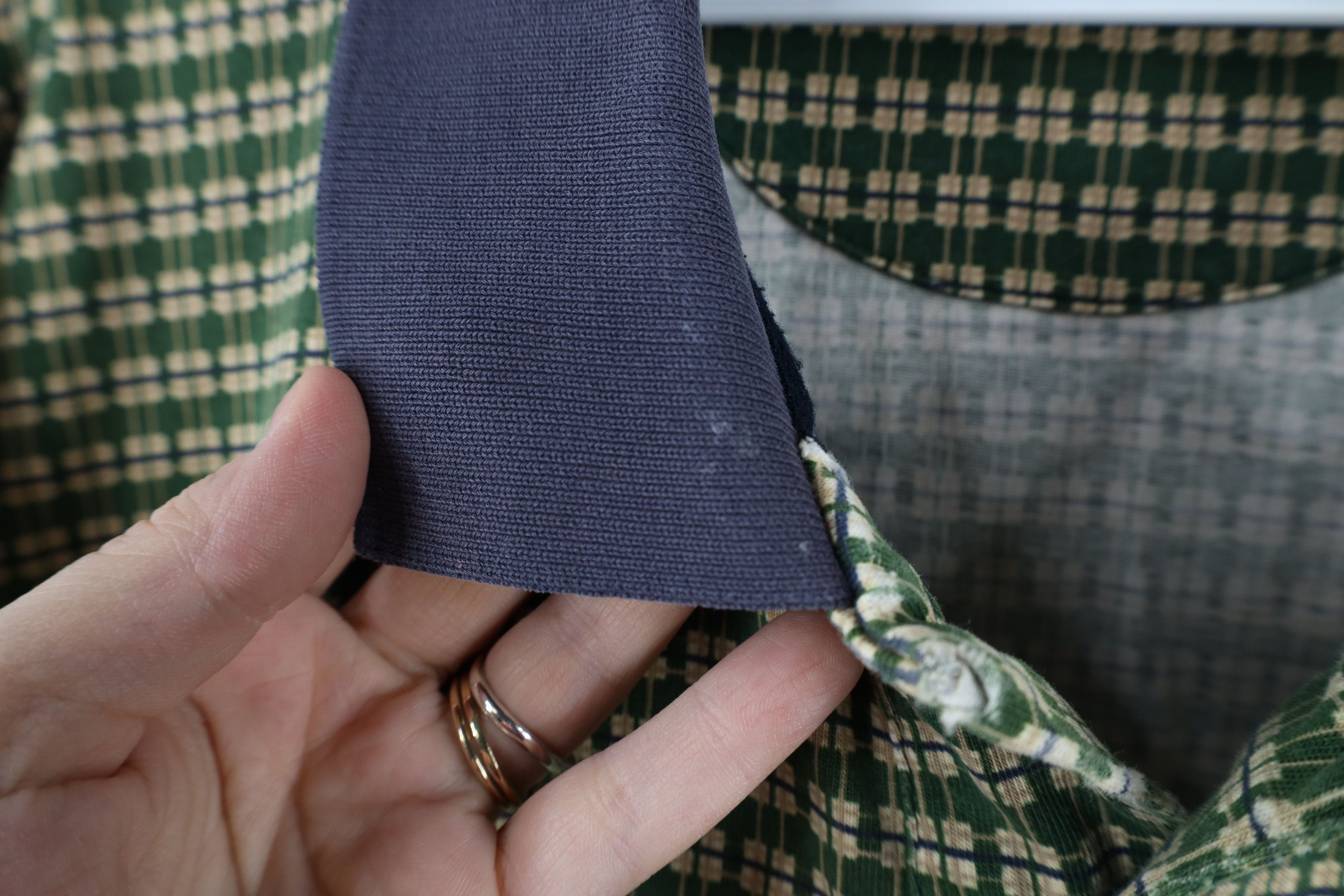 Ralph Lauren × Vintage Vintage 90s Chaps Ralph Lauren Geometric Long Sleeve Polo Size US L / EU 52-54 / 3 - 5 Thumbnail