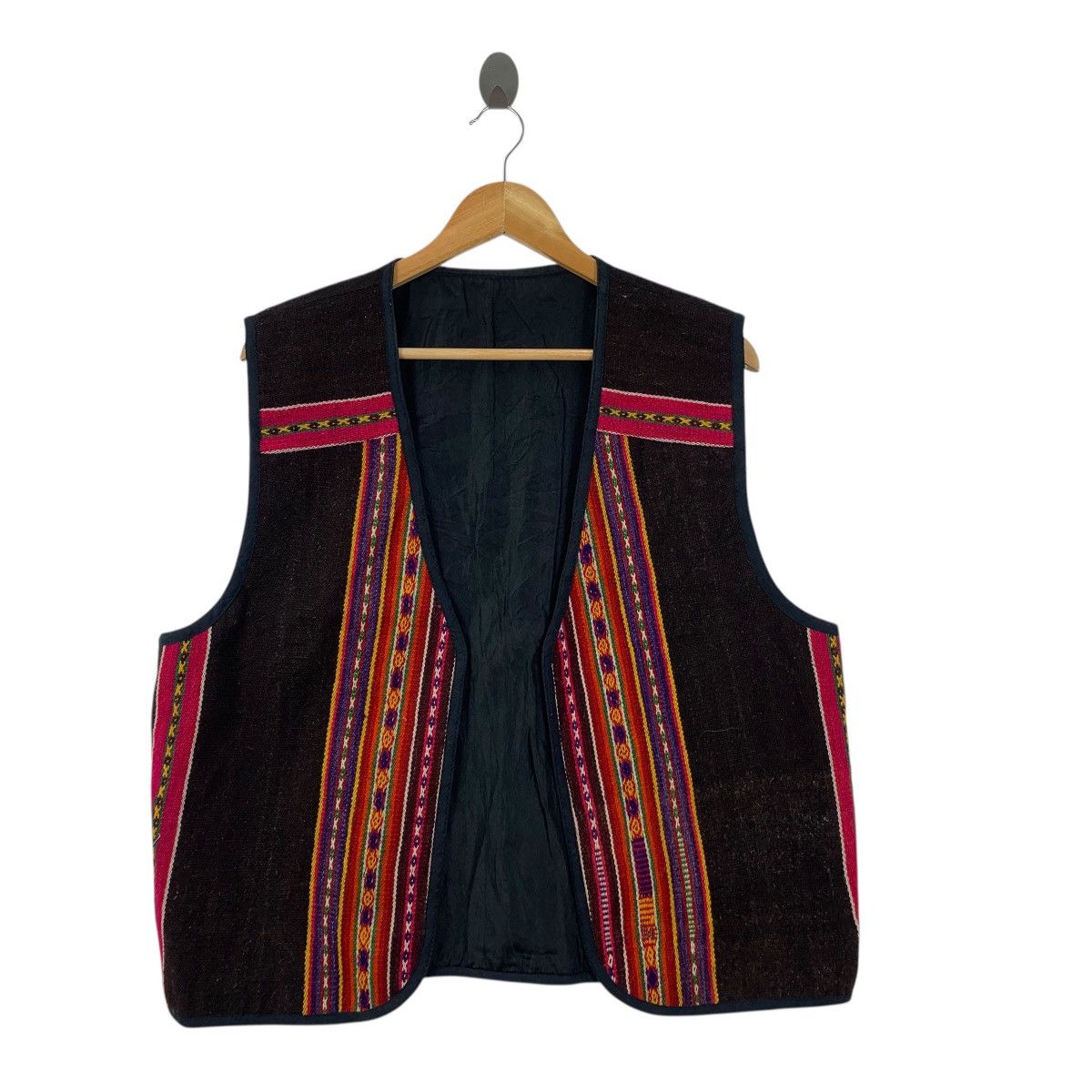 Vintage Vintage 80s NAVAJO AZTECH NATIVE Outdoor Vest Jacket Size XL / US 12-14 / IT 48-50 - 4 Thumbnail