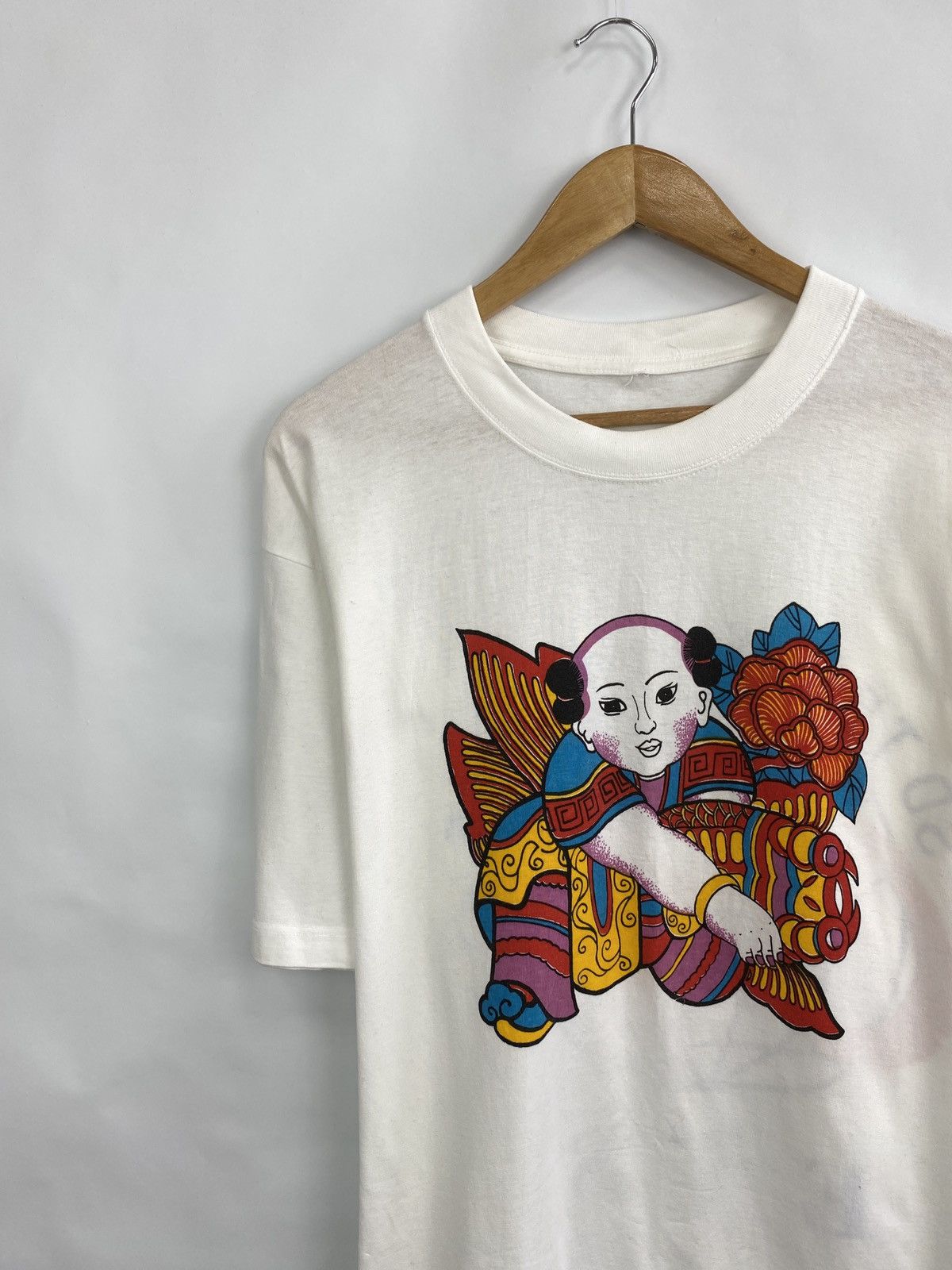 Japanese Brand 🇯🇵☯️ Vintage 90s Yin Yang Japan Style T-Shirt Rare Retro Hype Size US XL / EU 56 / 4 - 2 Thumbnail