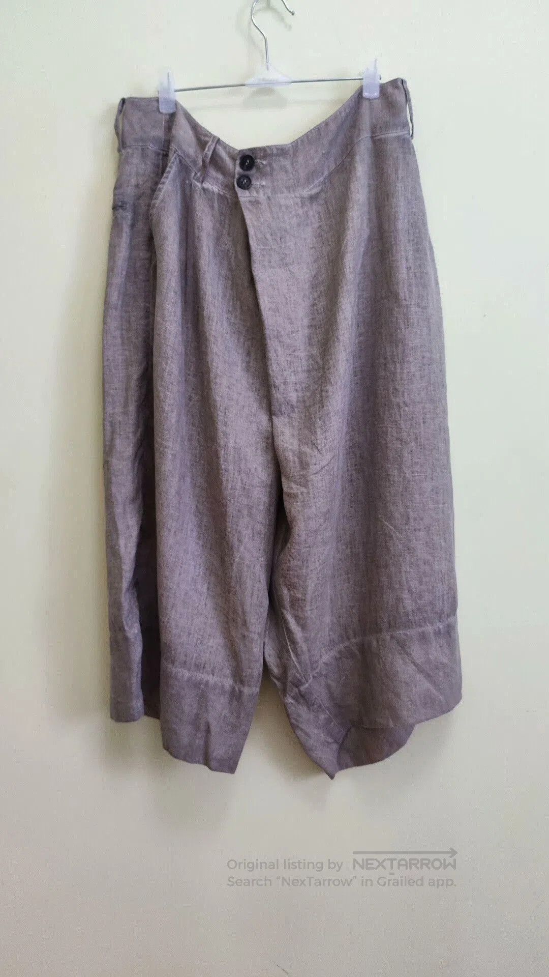 Yohji Yamamoto Asymmetrical Linen Pants by Yohji Yamamoto. Size US 34 / EU 50 - 1 Thumbnail