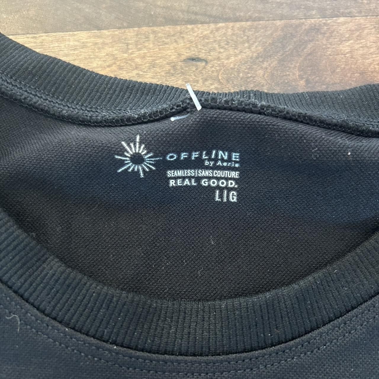 Other OFFLINE by Aerie Cropped Athletic Top Black L Size L / US 10 / IT 46 - 2 Thumbnail