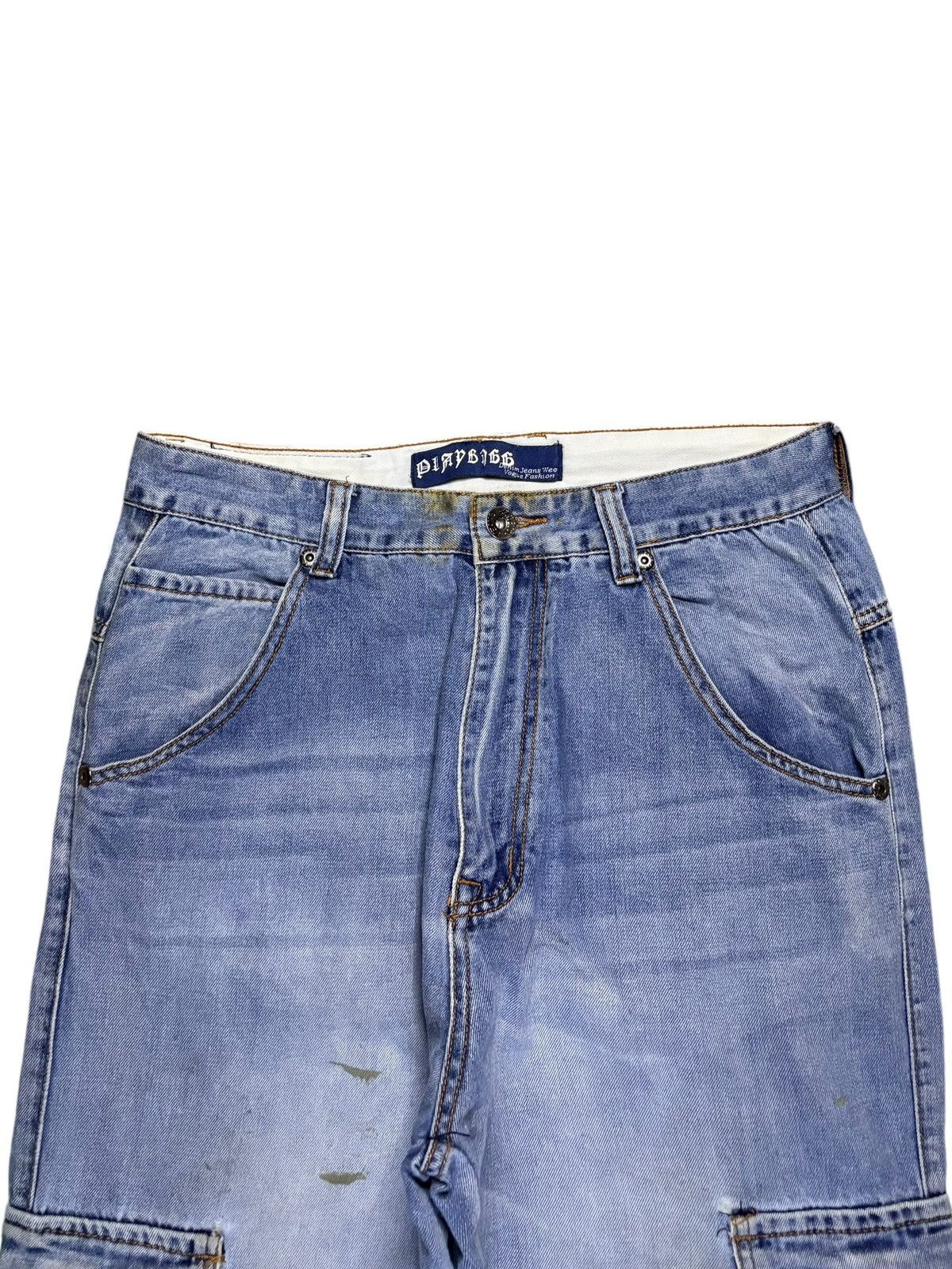 Japanese Brand Vintage Japanese Brand Mud Wash Loose Cargo Jeans Size US 32 / EU 48 - 4 Thumbnail