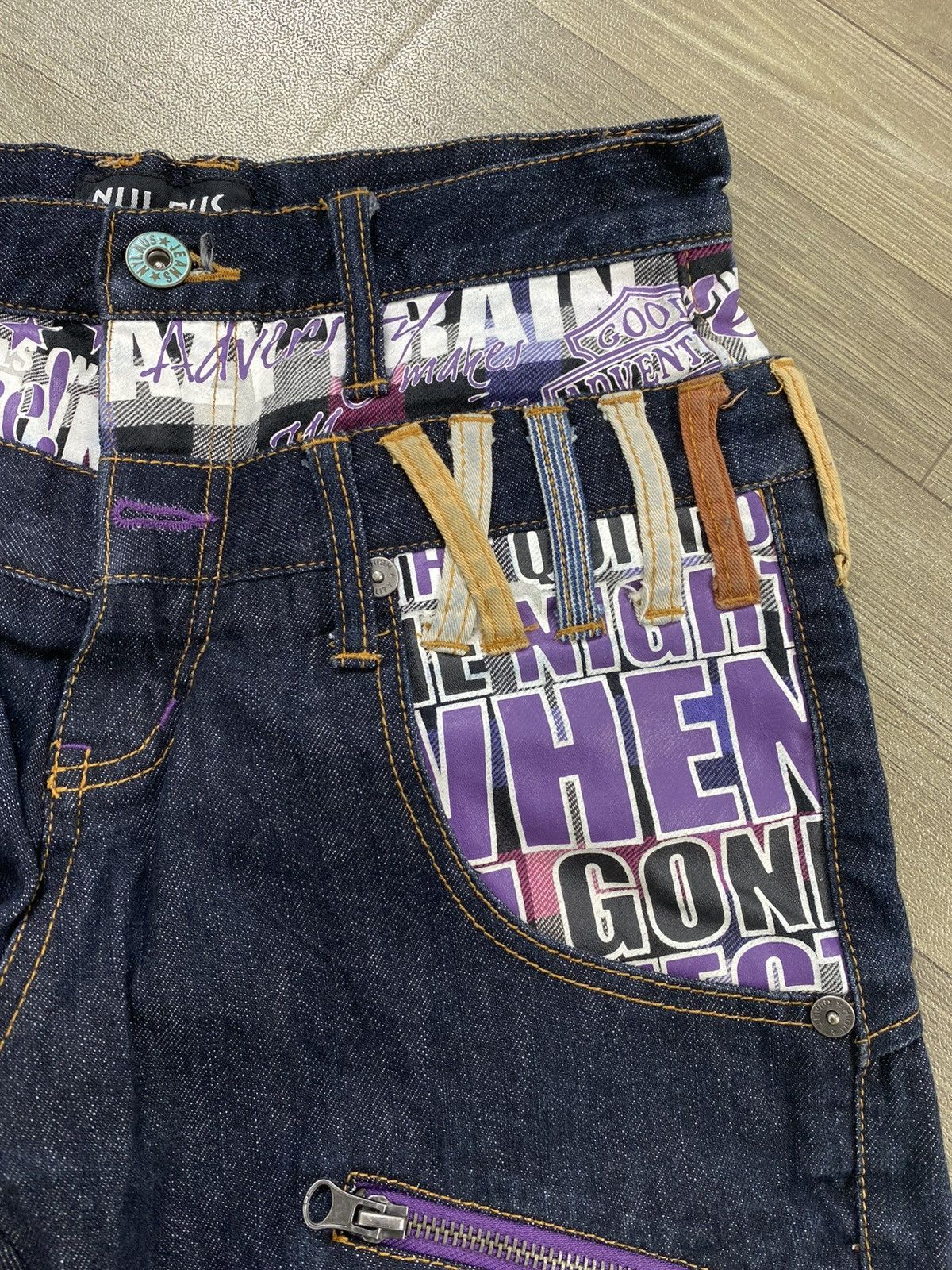 If Six Was Nine 2000s Nylaus Double Waist Multipocket Punk Lgb Style Jeans Size US 28 / EU 44 - 12 Thumbnail