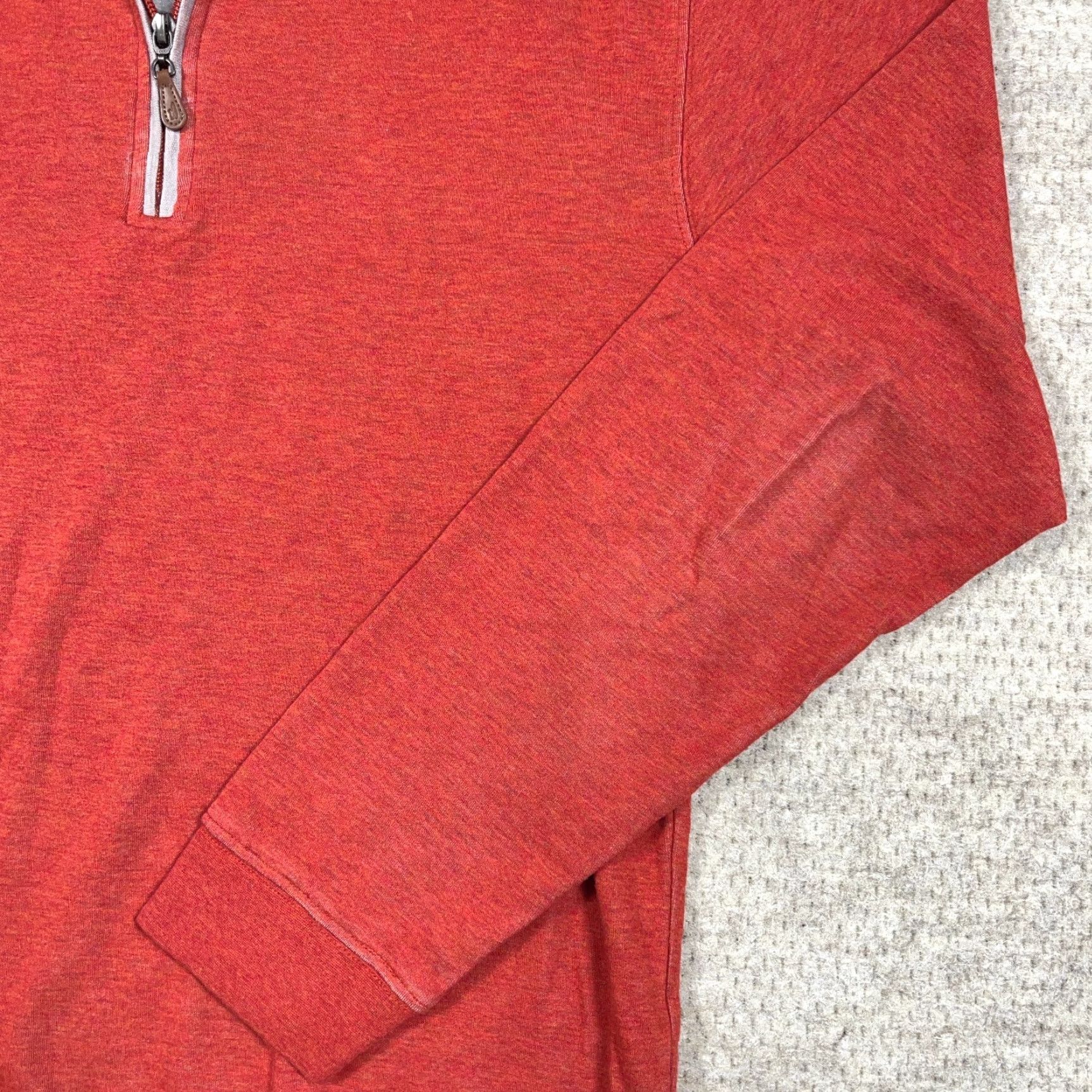 johnnie-O Johnnie-O Sweater Men Medium Orange Pullover 1/4 Zip Knit N/A Golf Logo Embroidered Mock Neck Casual Vintage No Size US M / EU 48-50 / 2 - 5 Thumbnail