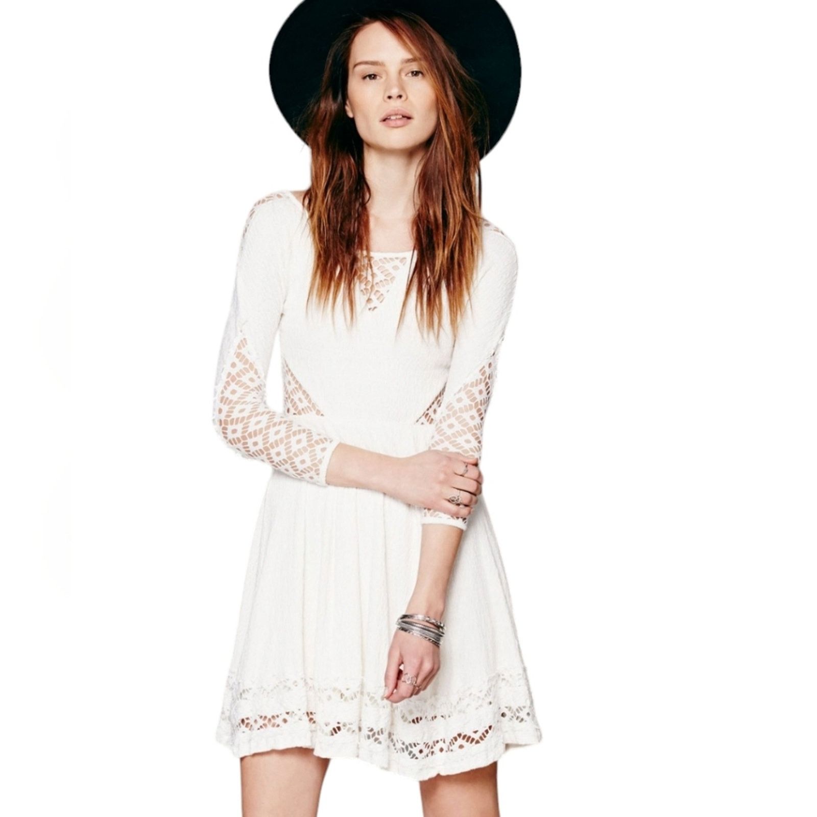 Free People Free People To the Point White crochet cut out dress Medium Size M / US 6-8 / IT 42-44 - 1 Thumbnail