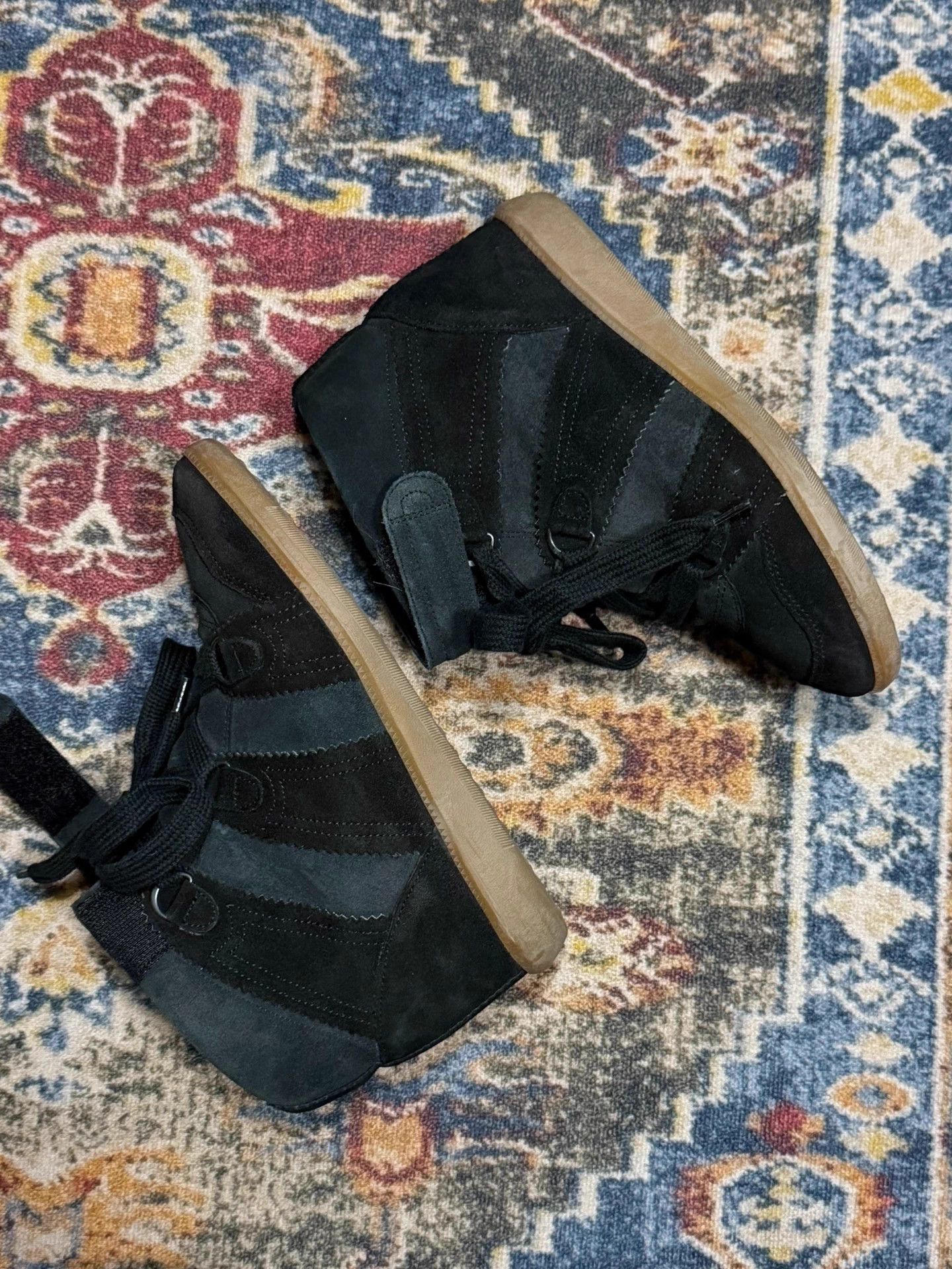 Isabel Marant Isabel Marant Black Lace-up Platform Sneakers 38 Size US 7 / IT 37 - 5 Thumbnail