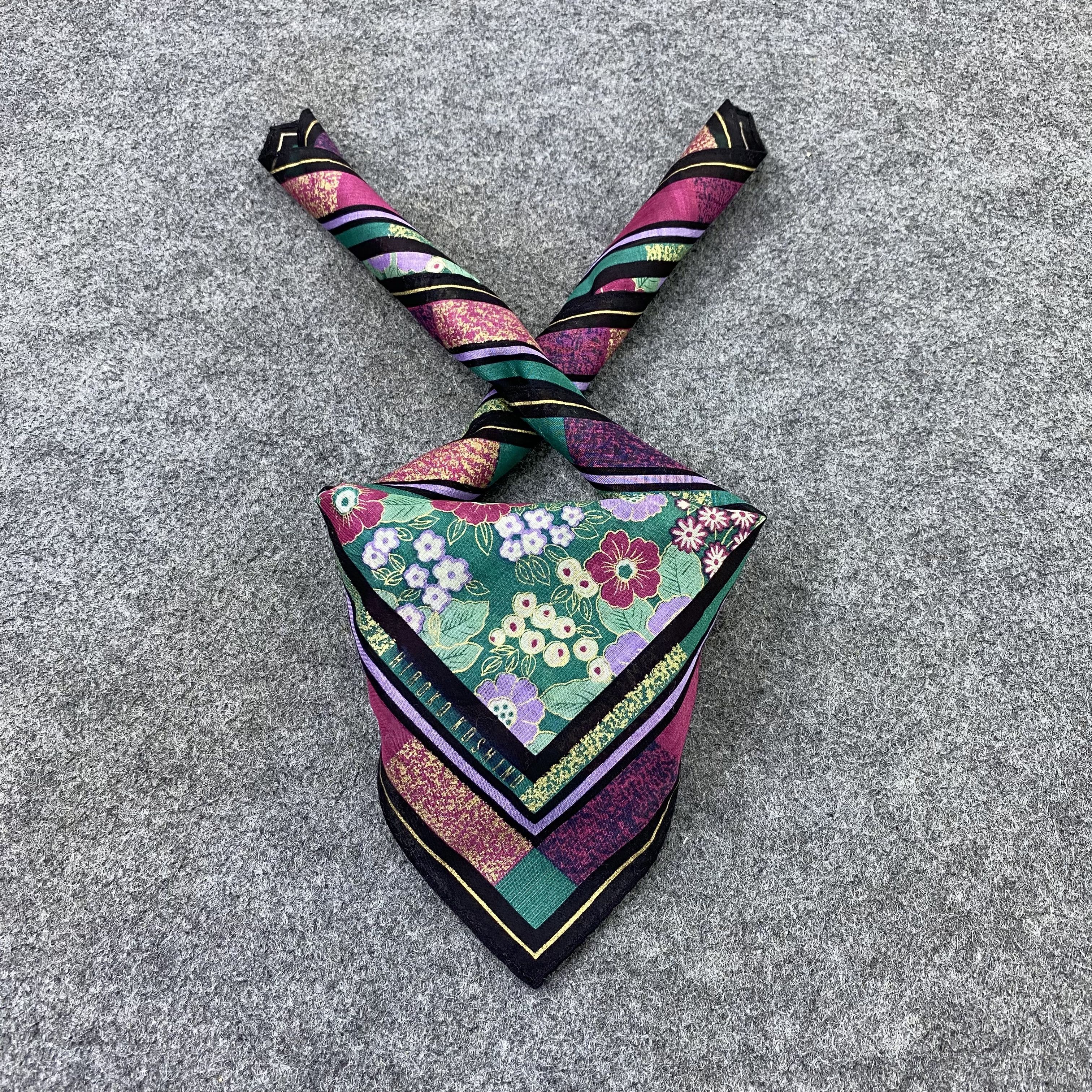 Japanese Brand Hiroko Koshino Handkerchief / Bandana / Neckerchief-B2137 Size ONE SIZE - 2 Thumbnail