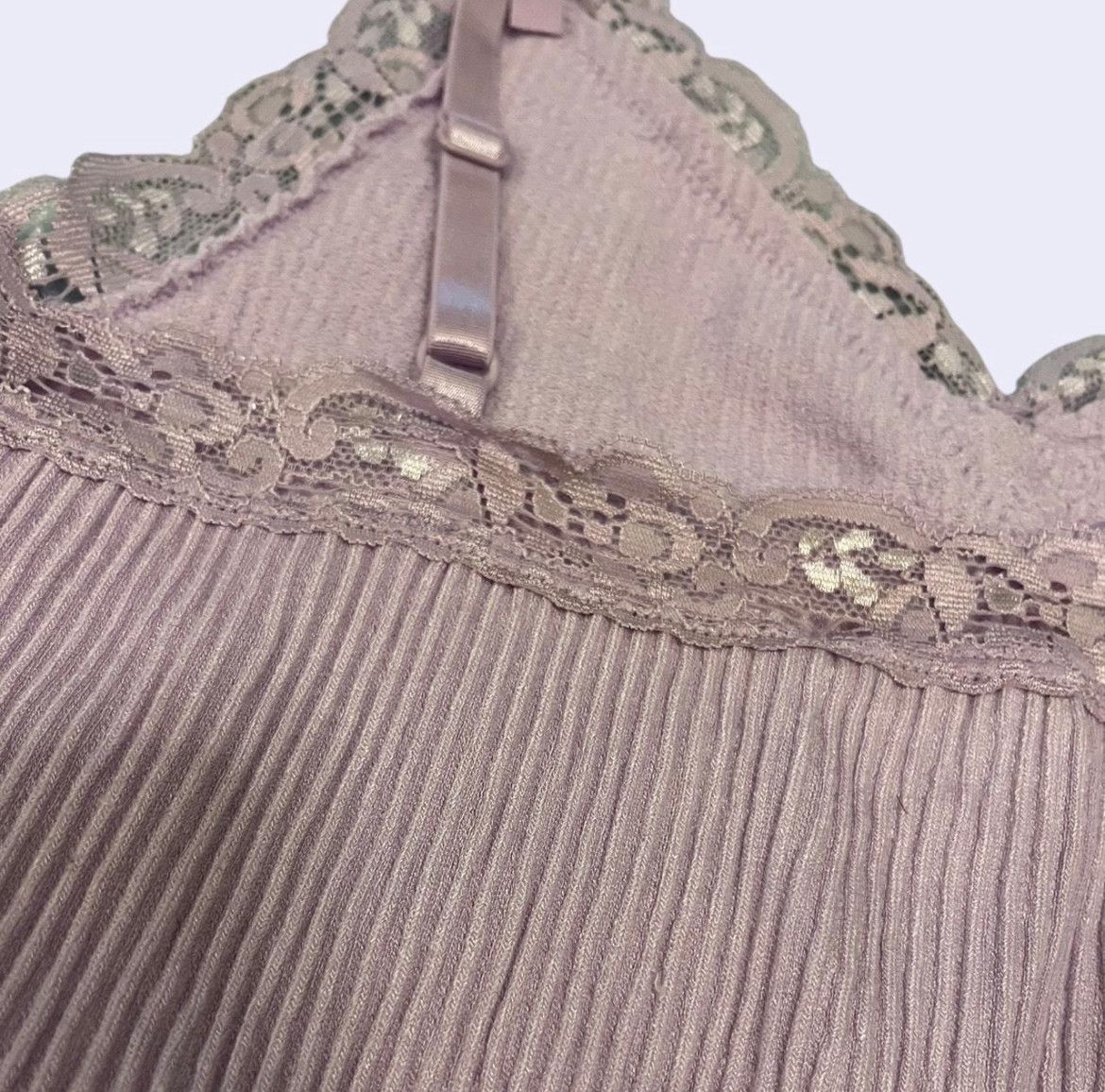 Pink × Vintage Coquette Vintage Pink Lace Trim Tank Top Size L / US 10 / IT 46 - 5 Thumbnail