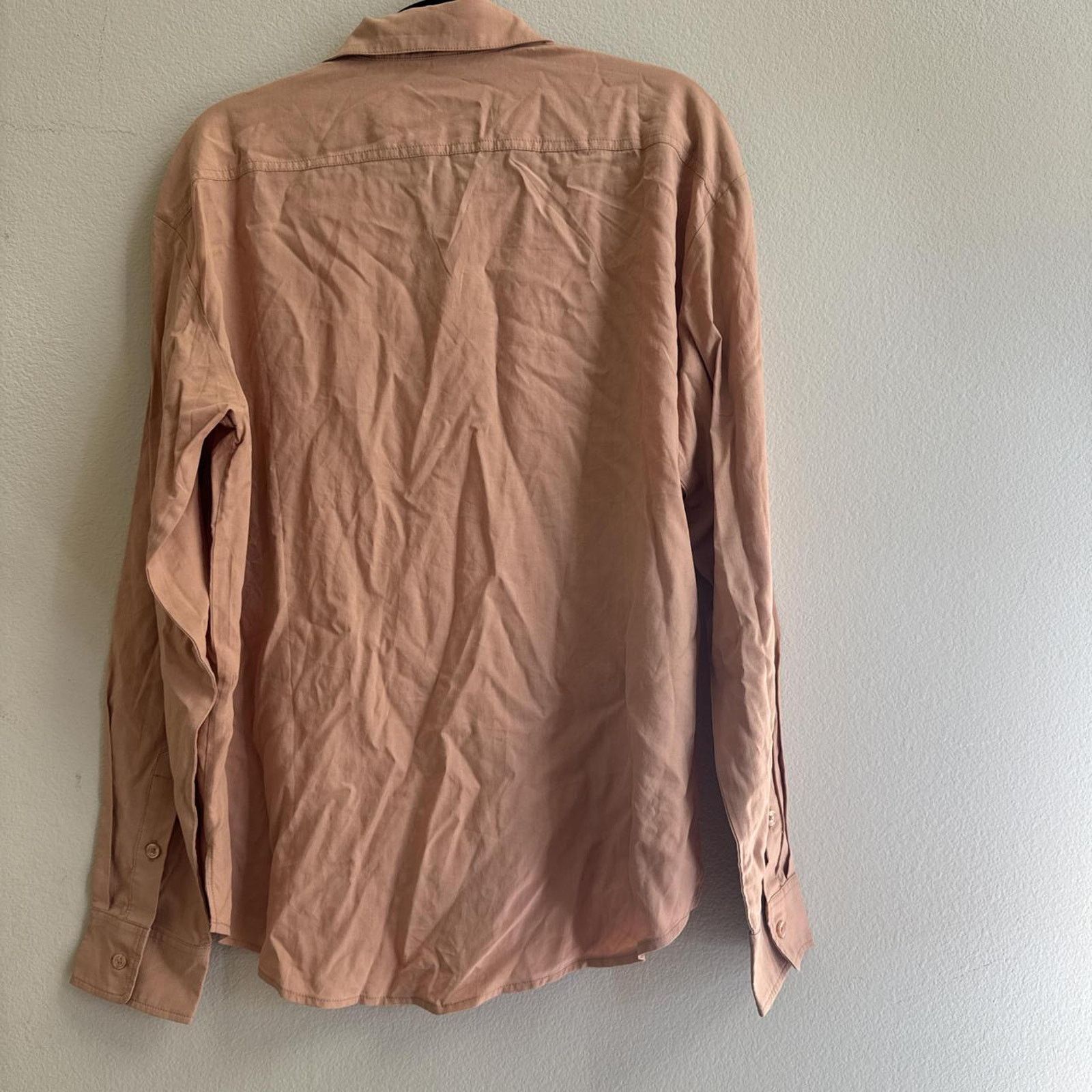 SKIMS NWT SKIMS Cover Ups Long Sleeve Button Up Shirt - Ochre XXS Size XXS / US 00 / IT 34 - 2 Thumbnail