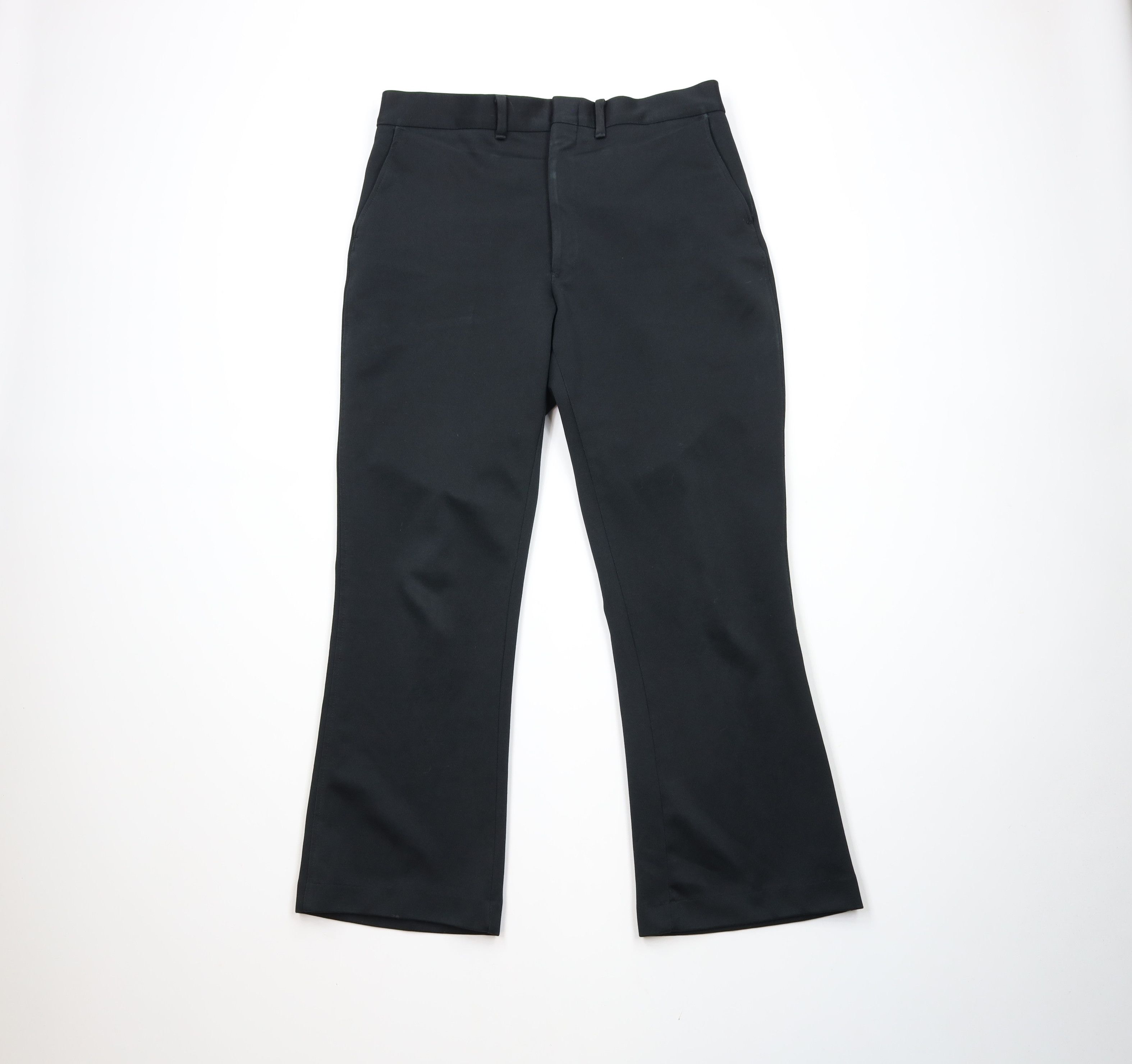 Vintage Vintage 70s Streetwear Bell Bottoms Chino Pants Black USA Size US 34 / EU 50 - 1 Thumbnail