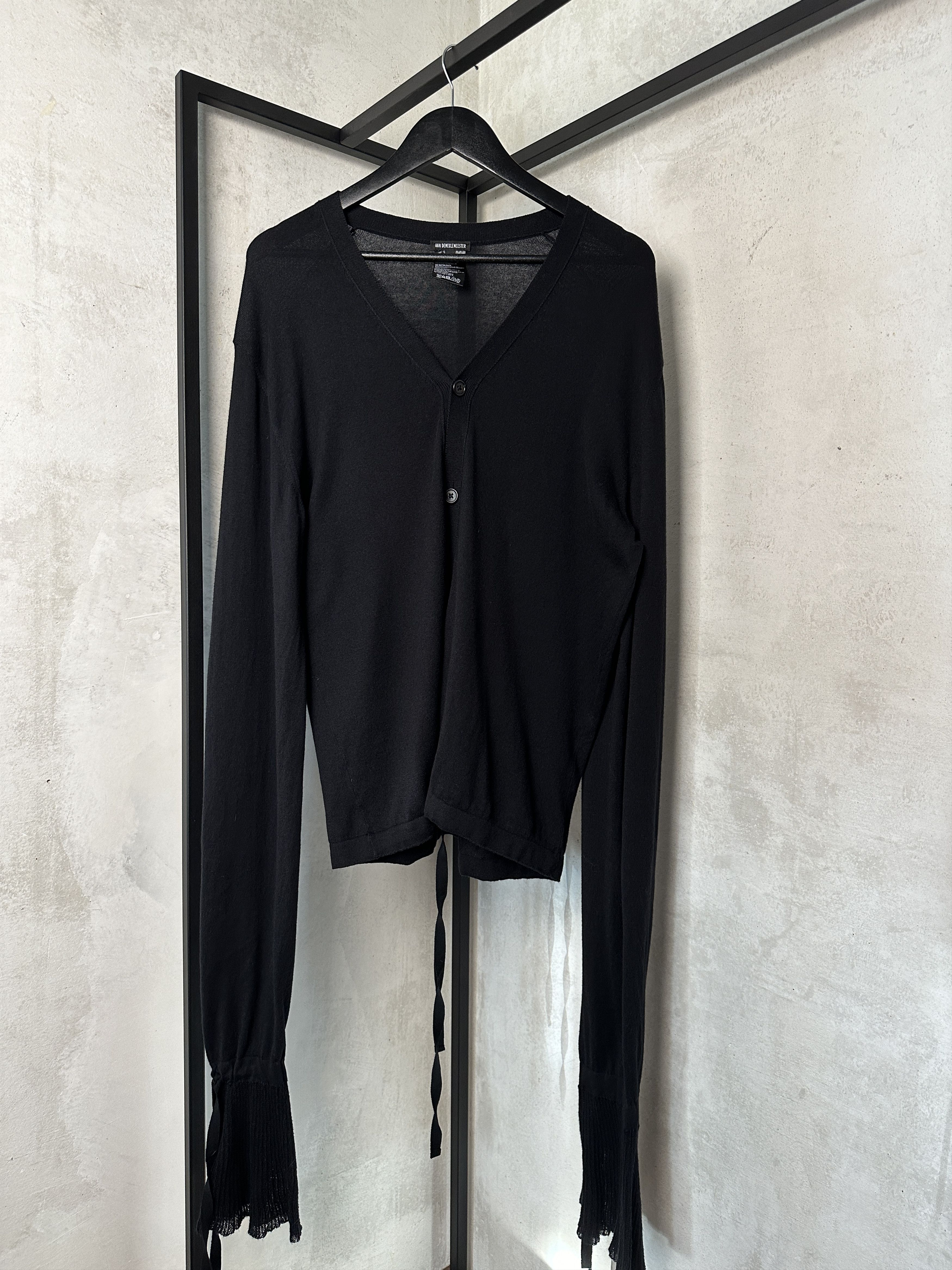 Ann Demeulemeester Ann Demeulemeester Black Cardigan Size XS / US 0-2 / IT 36-38 - 2 Thumbnail