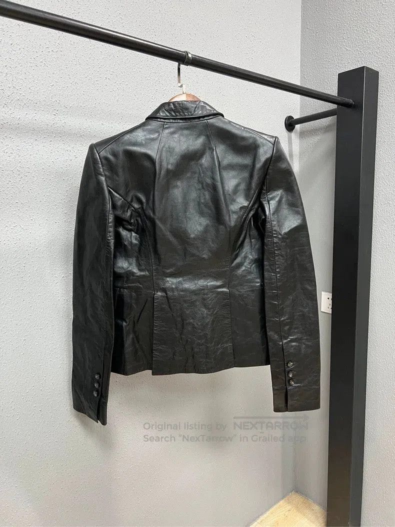 Rick Owens rick owens leather blazer in black. Size US M / EU 48-50 / 2 - 2 Thumbnail