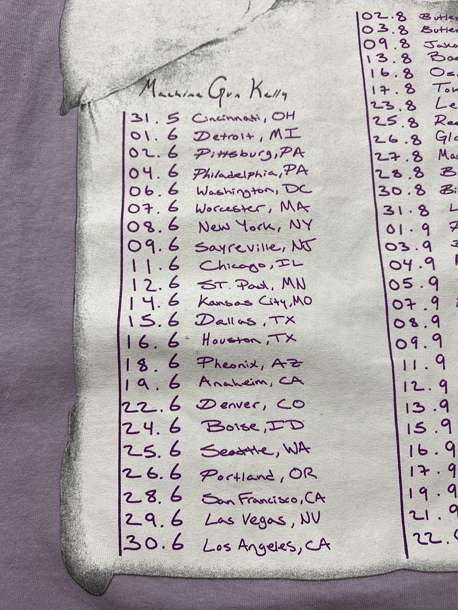 Band Tees Hotel Diablo Tour Machine Gun Kelly lavender T-shirt Size US XL / EU 56 / 4 - 7 Thumbnail