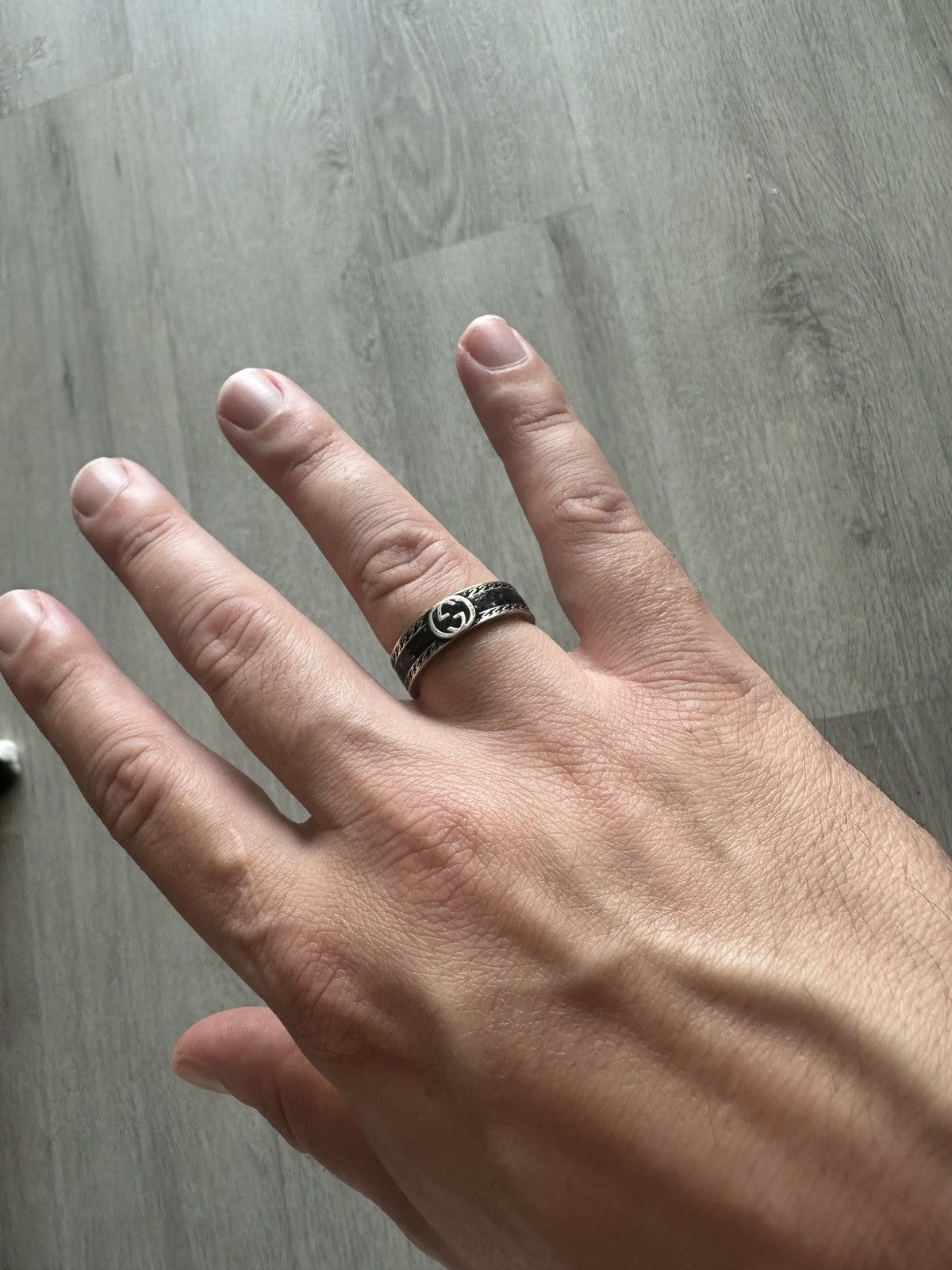 Gucci Gucci Interlocking G Sterling Silver Ring in Sz 9 Size ONE SIZE - 7 Thumbnail