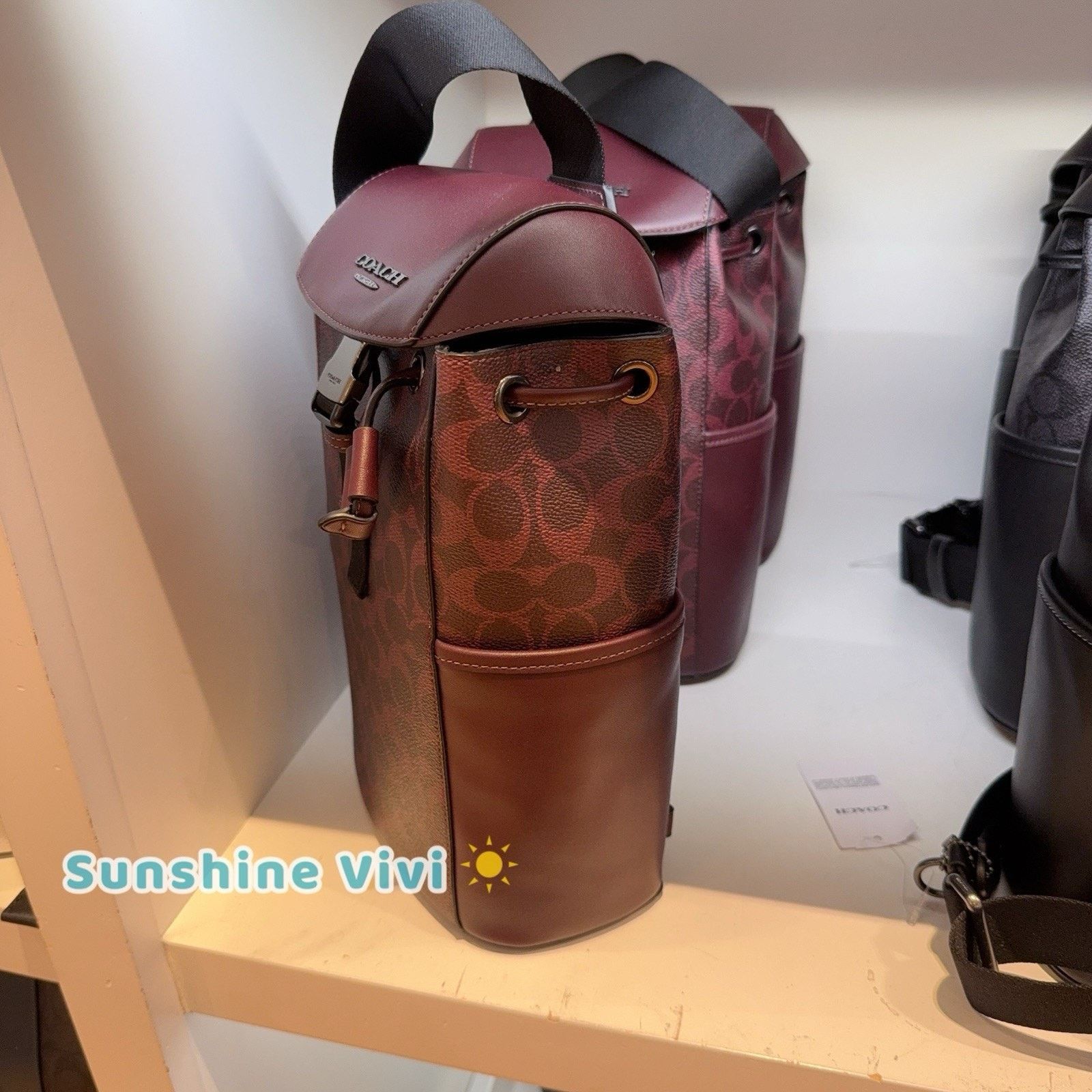 Coach NWT Coach Racer Pack Signature Leather CCF93 Black Currant Size ONE SIZE - 5 Thumbnail