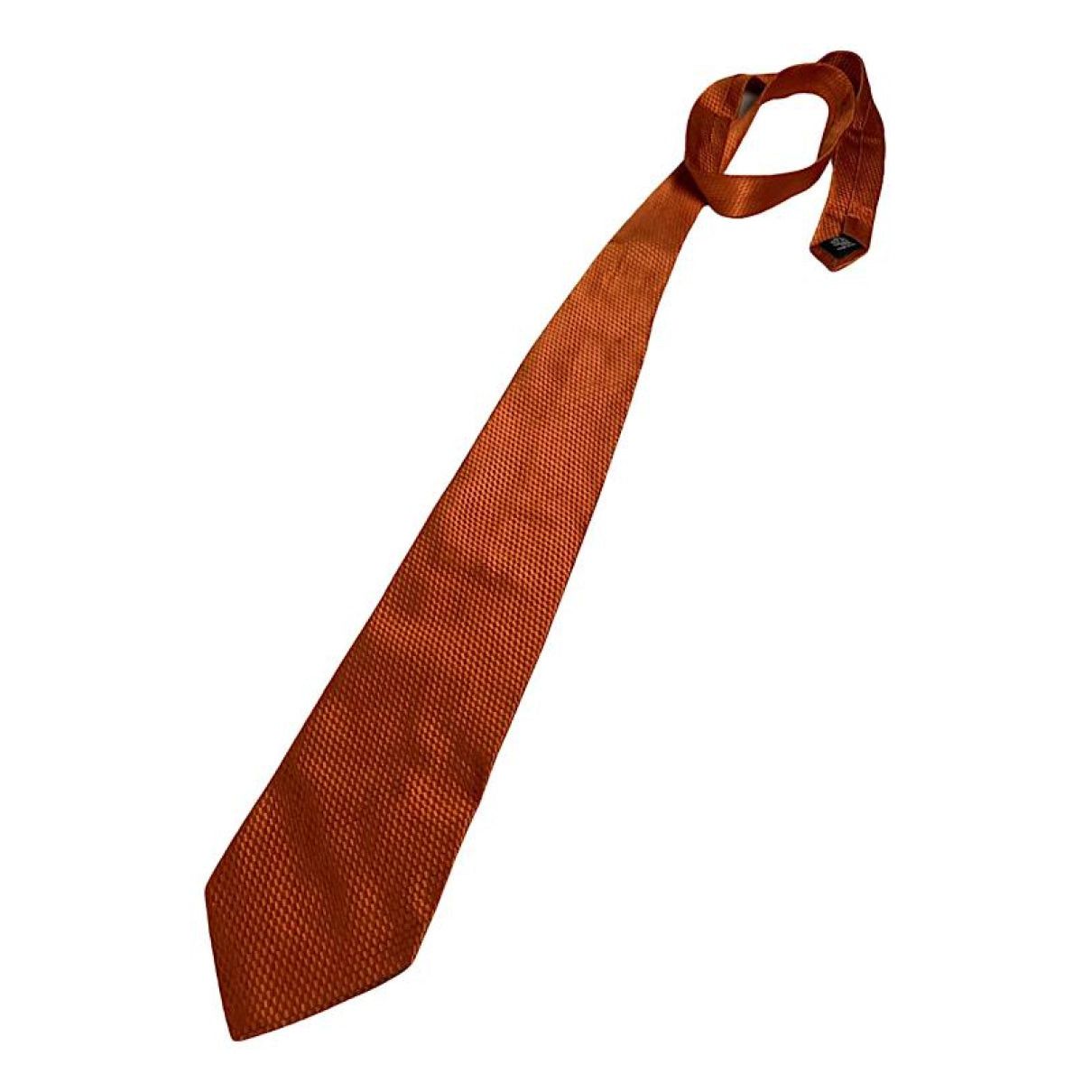 Yves Saint Laurent Orange Silk Ty Size ONE SIZE - 1 Thumbnail