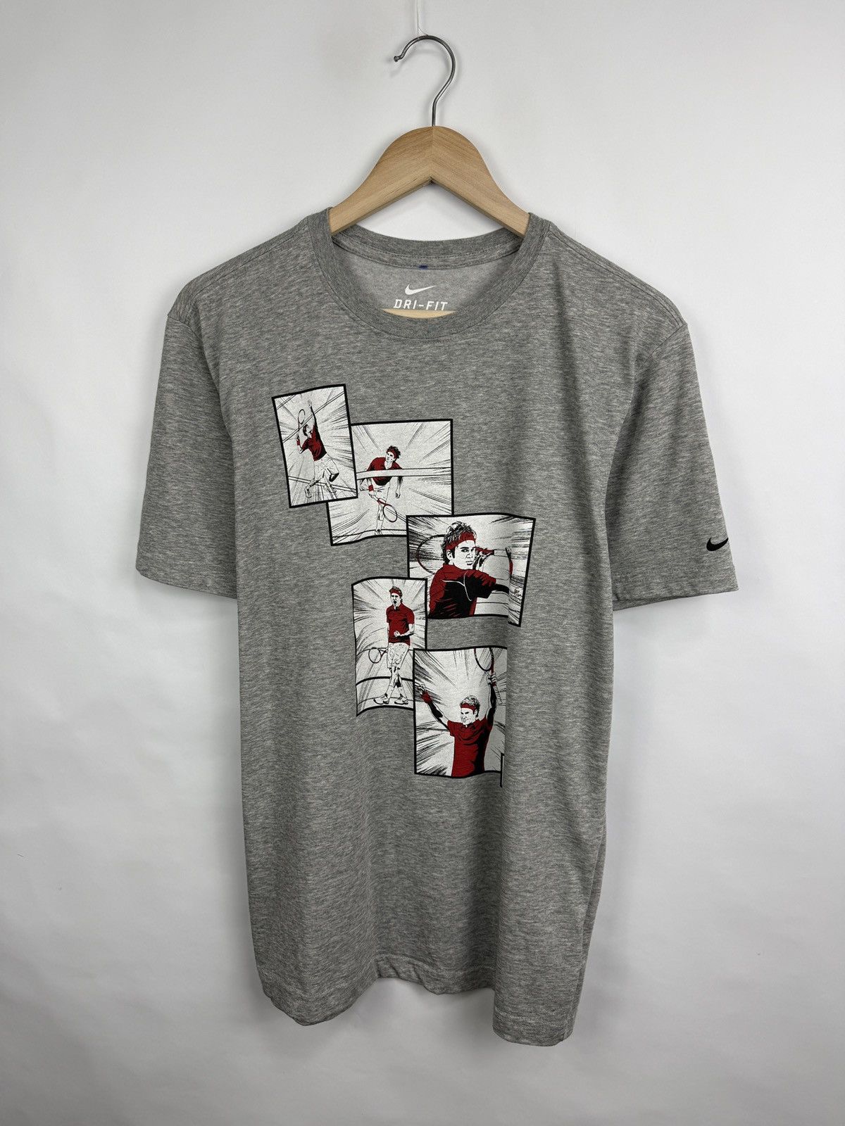 Nike 🎾🇨🇭 Nike Roger Federer RF Tennis Dri-Fit T-Shirt Rare Retro Size US M / EU 48-50 / 2 - 2 Thumbnail