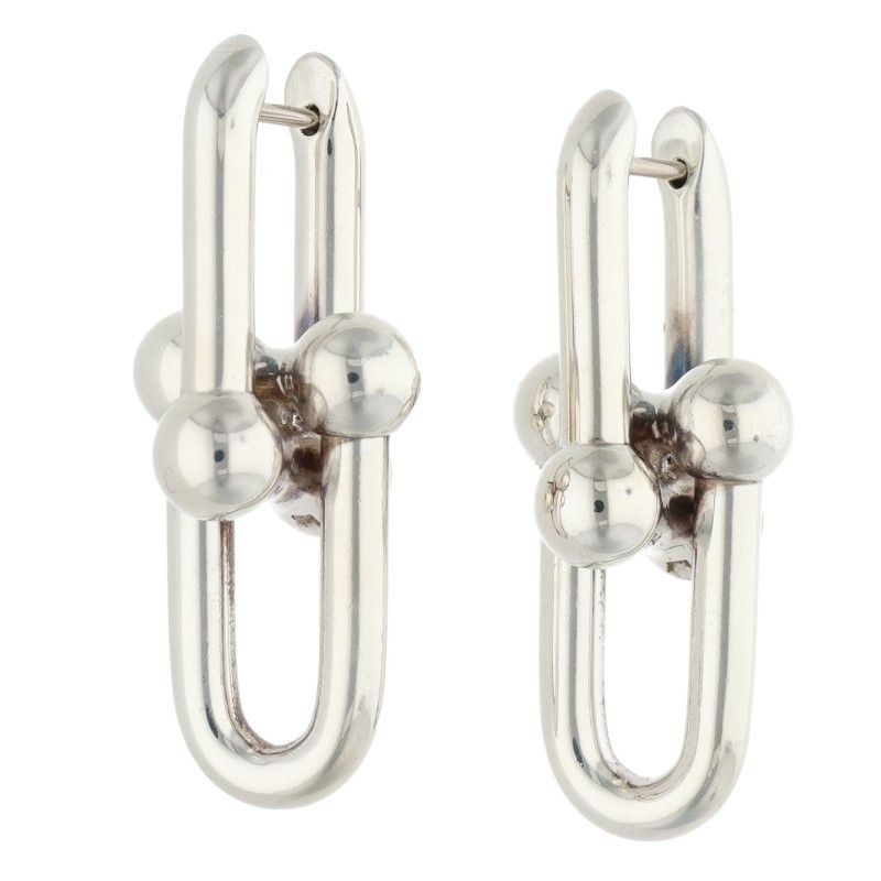 Tiffany&Co. Hardware Sterling Silver Earring Size L, Men's