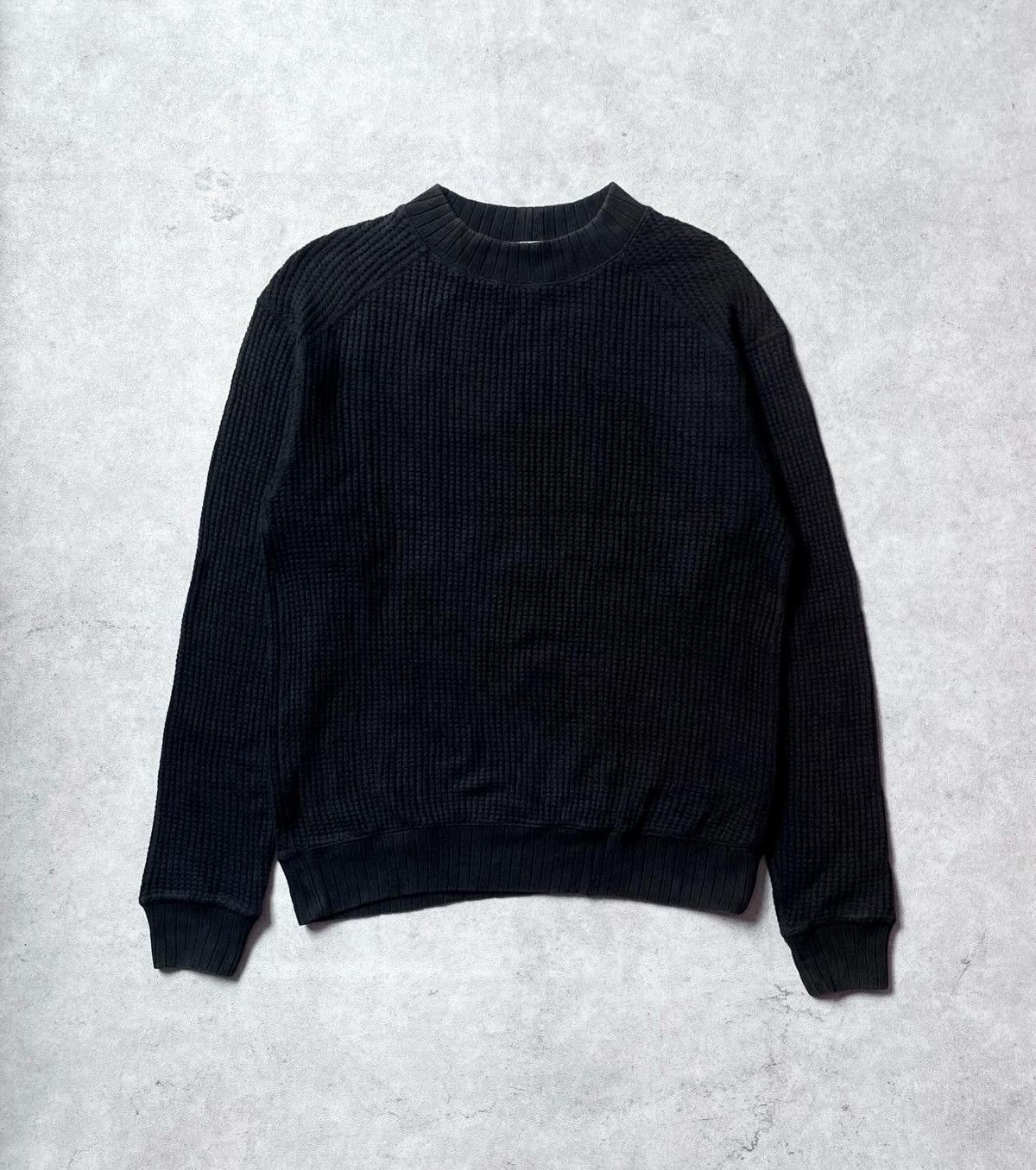 Japanese Brand Jackman waffle midneck black sweatshirt Size US M / EU 48-50 / 2 - 1 Thumbnail