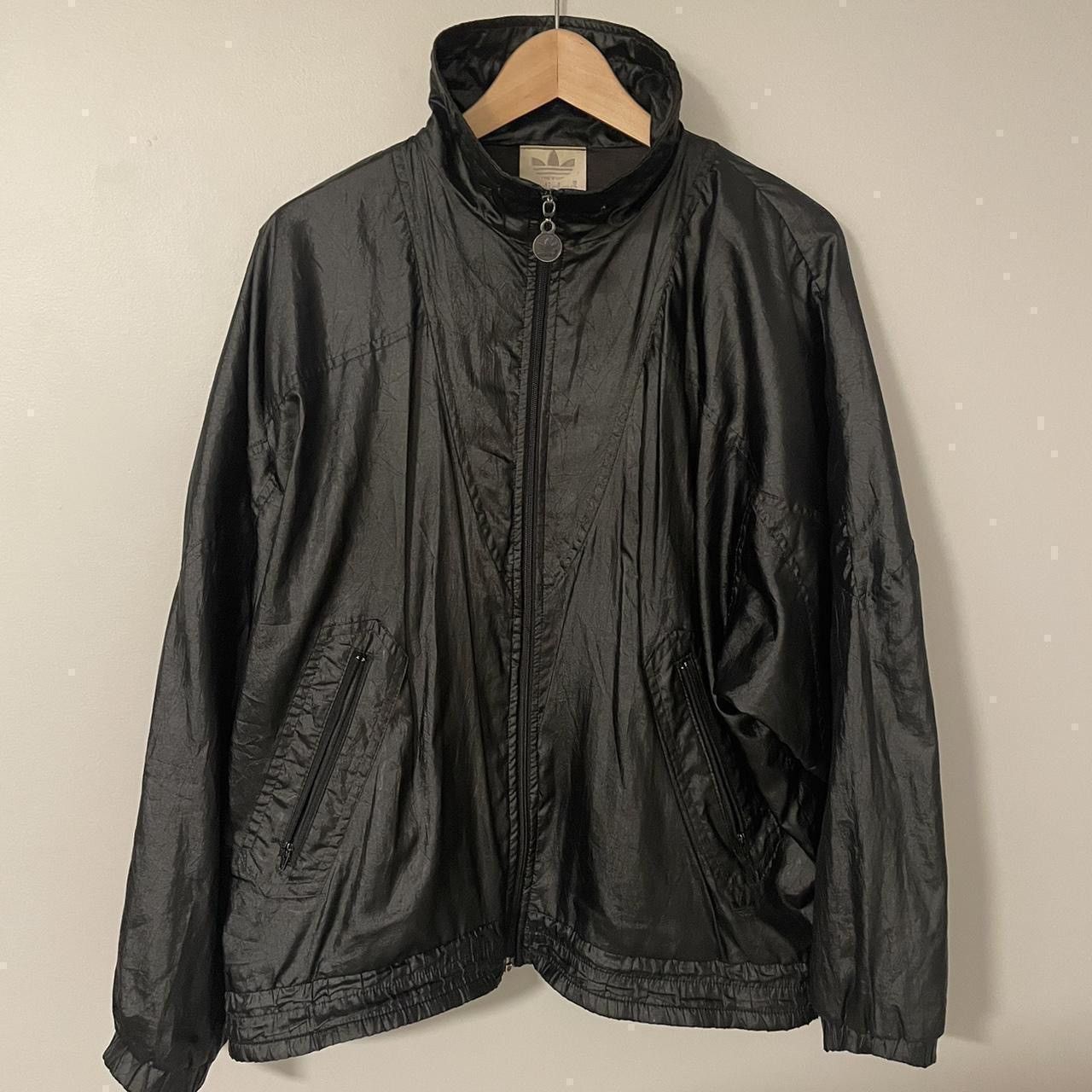 Adidas × Vintage Vintage 80’s Adidas waxed-nylon Cropped Windbreaker Size US M / EU 48-50 / 2 - 3 Thumbnail