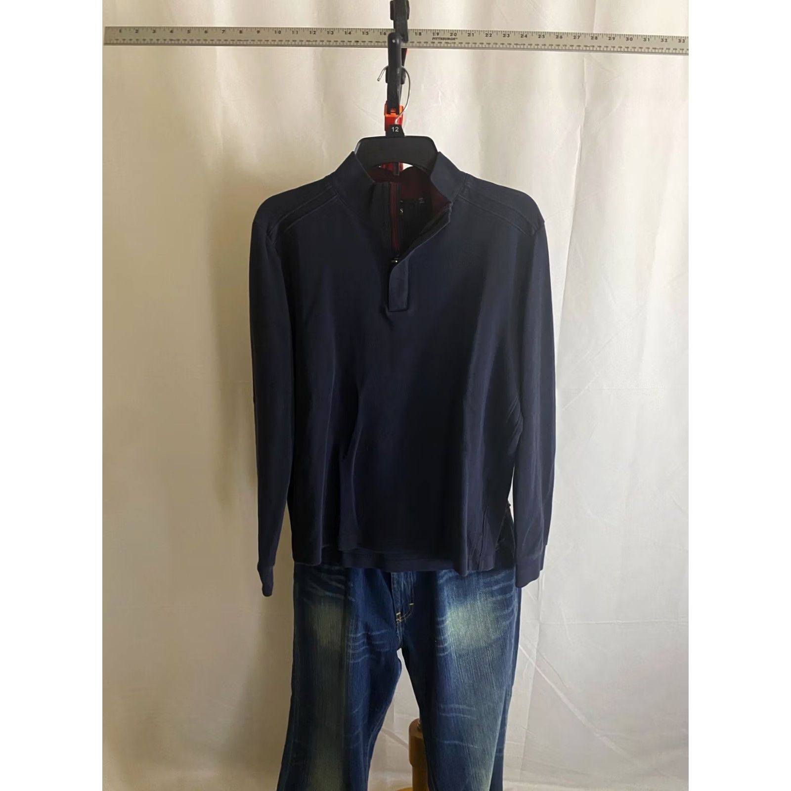 Hugo Boss Hugo Boss Navy Blue Zippered Sweater Shirt Large L Mens Size US L / EU 52-54 / 3 - 2 Thumbnail