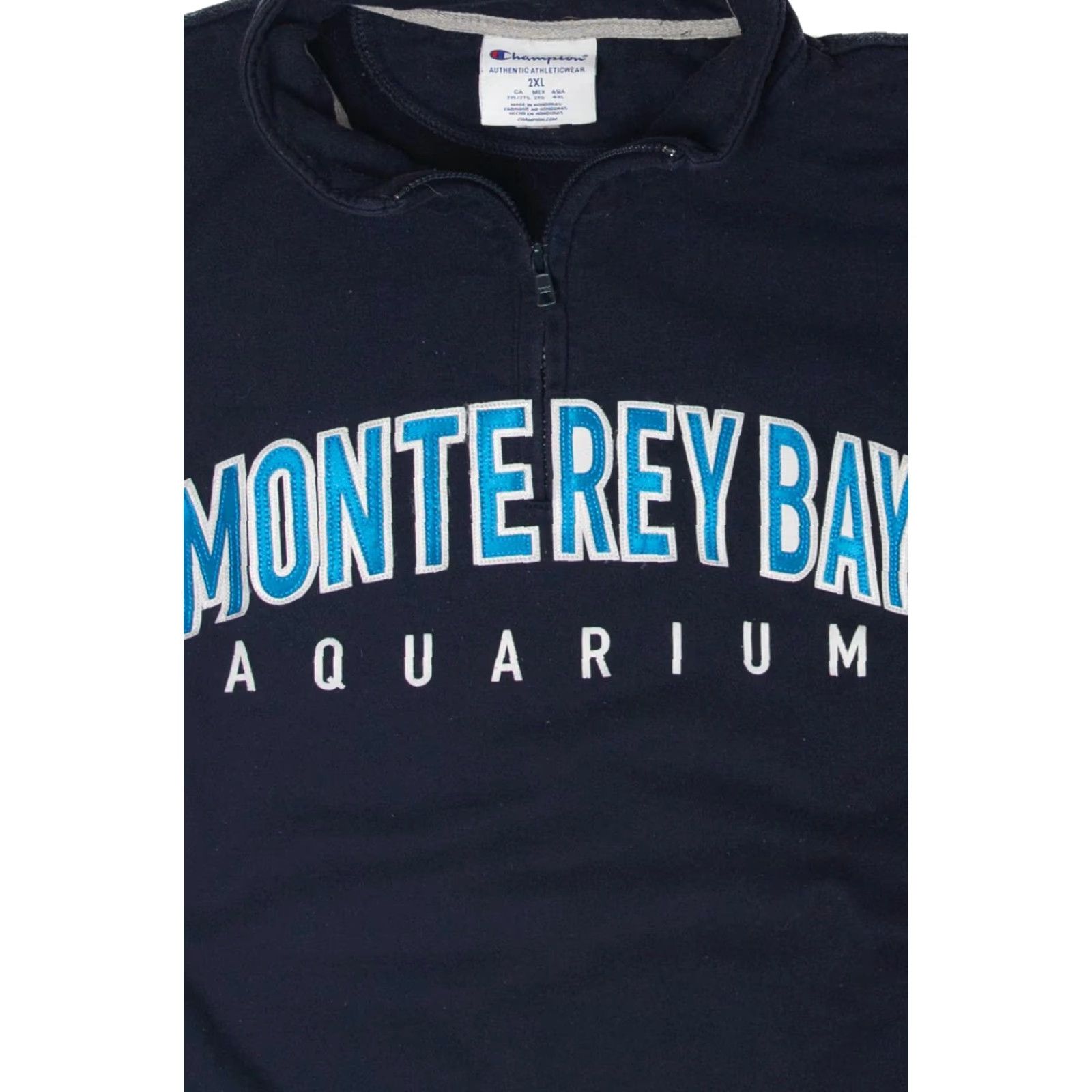 Champion VINTAGE Monterey Bay Aquarium Sweatshirt Champion XX-Large Navy Blue 2010s Mens Size US XXL / EU 58 / 5 - 2 Thumbnail