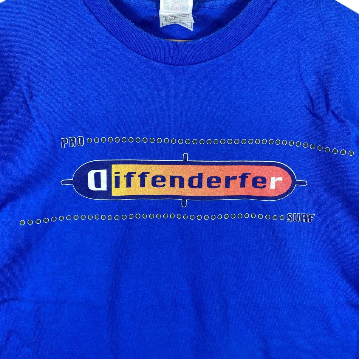 Vintage Vintage 90's DIFFENDERFER Pro Surf Logo Graphic Tee Shirt Size US M / EU 48-50 / 2 - 2 Thumbnail