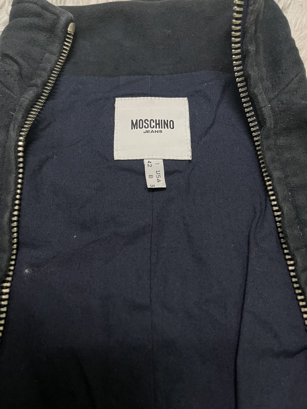 RARE MOSCHINO JEANS MULTI ZIPPER LONG JACKET