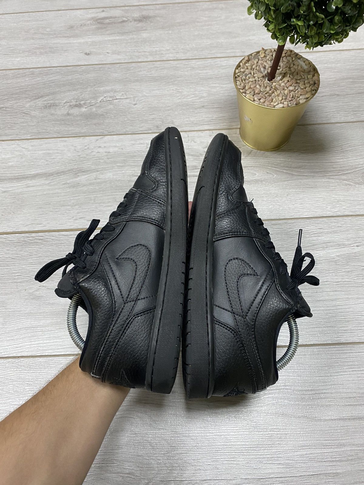 Jordan Brand Nike Jordan low triple black sneakers Size US 8.5 / EU 41-42 - 6 Thumbnail