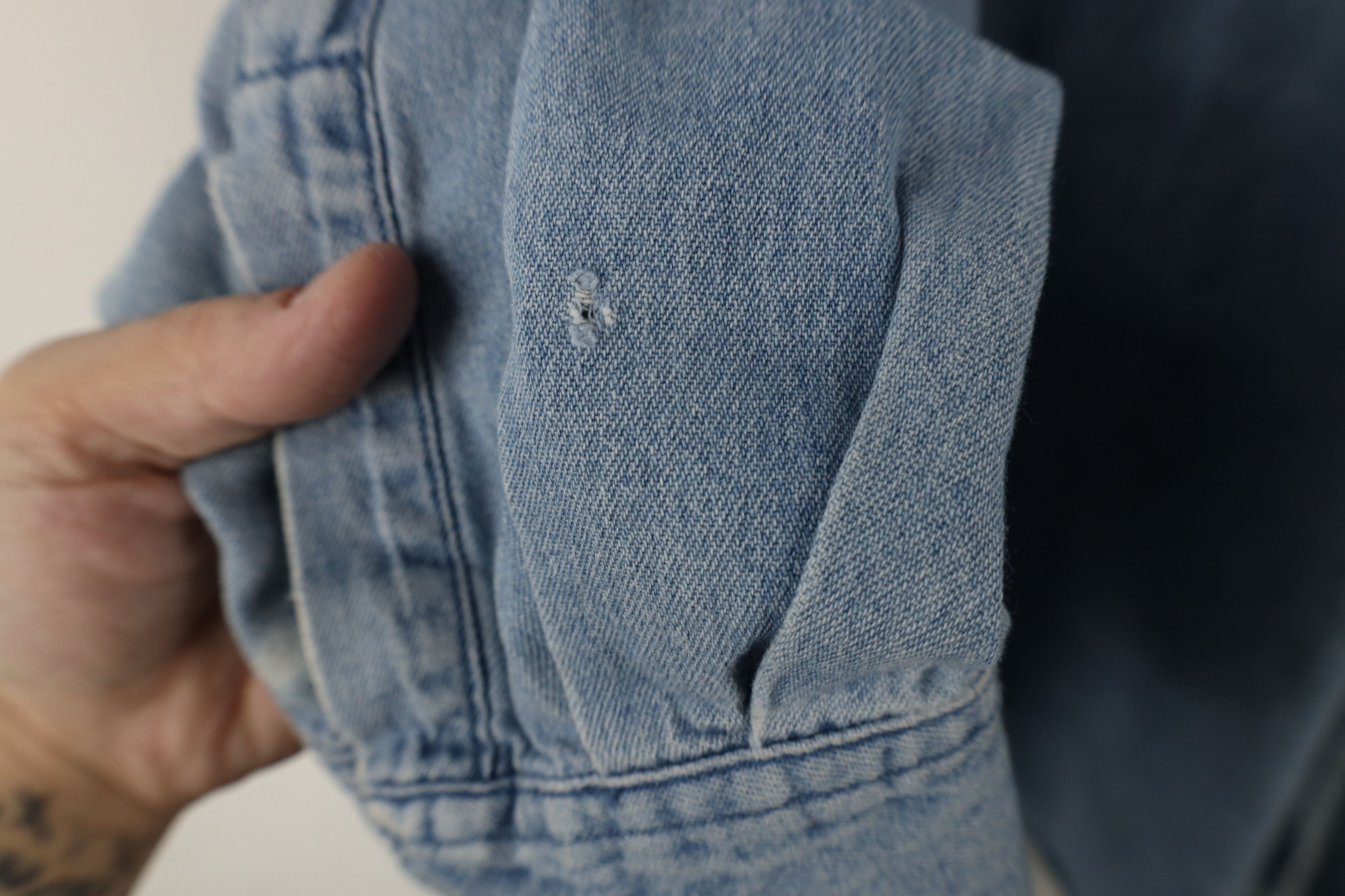 Vintage Vintage 90s Streetwear Denim Jean Button Down Shirt Blue Size US XL / EU 56 / 4 - 8 Thumbnail