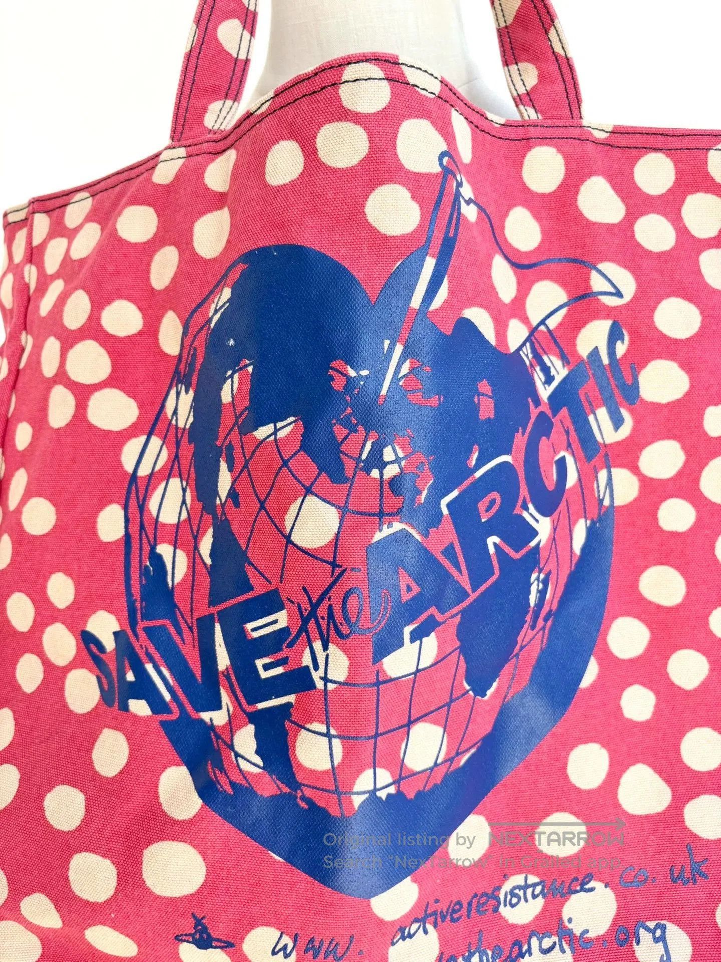 Vivienne Westwood Vivienne Westwood Pink Polka Dot Canvas Bag. Size ONE SIZE - 2 Thumbnail