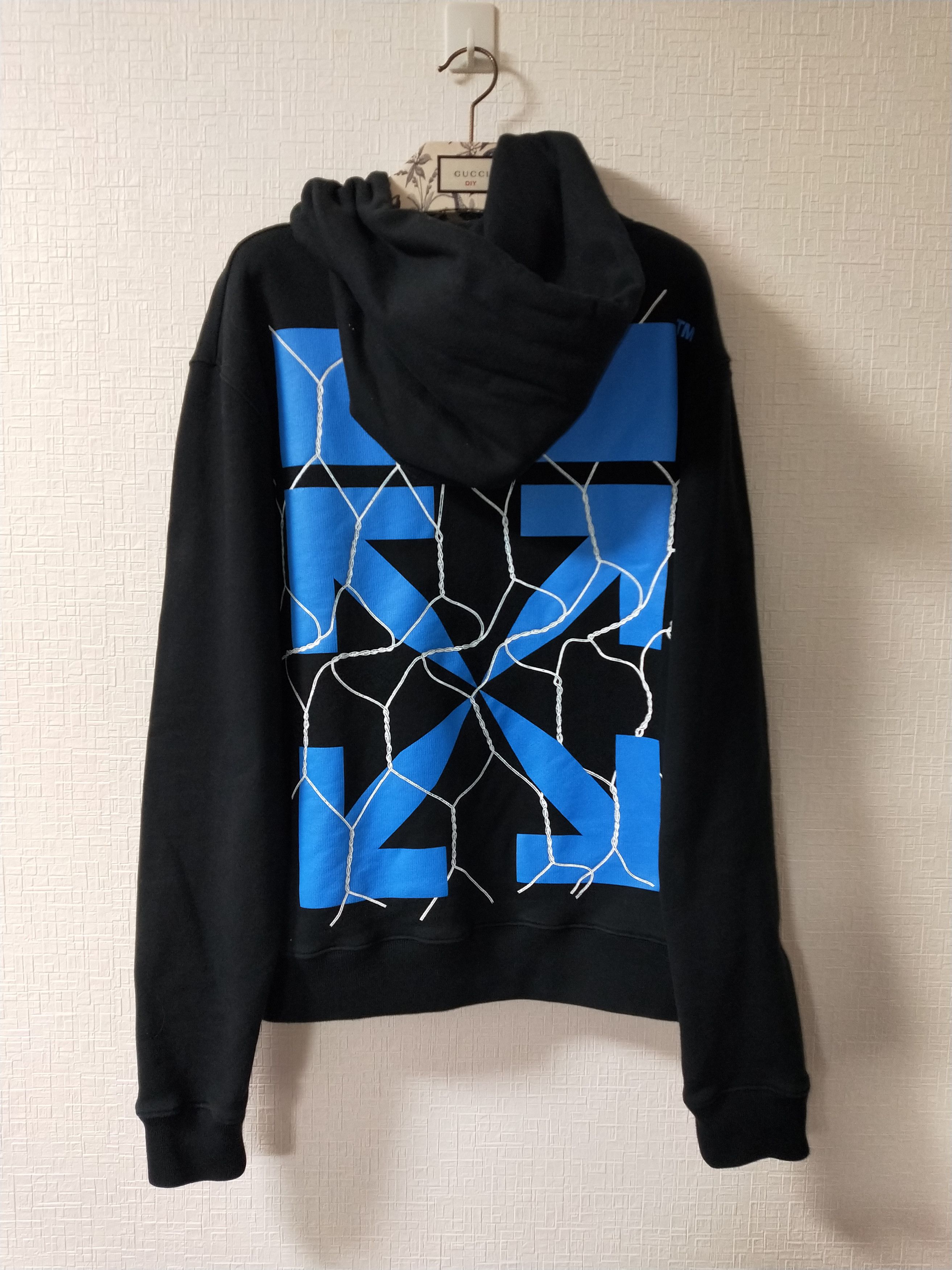 Pre-owned Off-white Fence Arrow Hoodie In Black