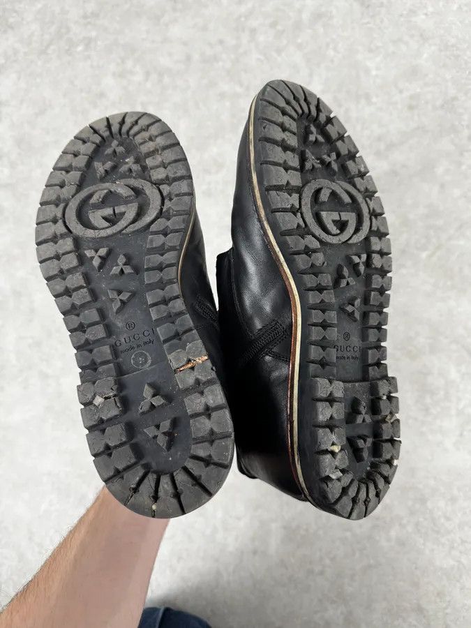Gucci 2000s Gucci Black Ankle Leather Boots Size US 9 / EU 42 - 7 Thumbnail
