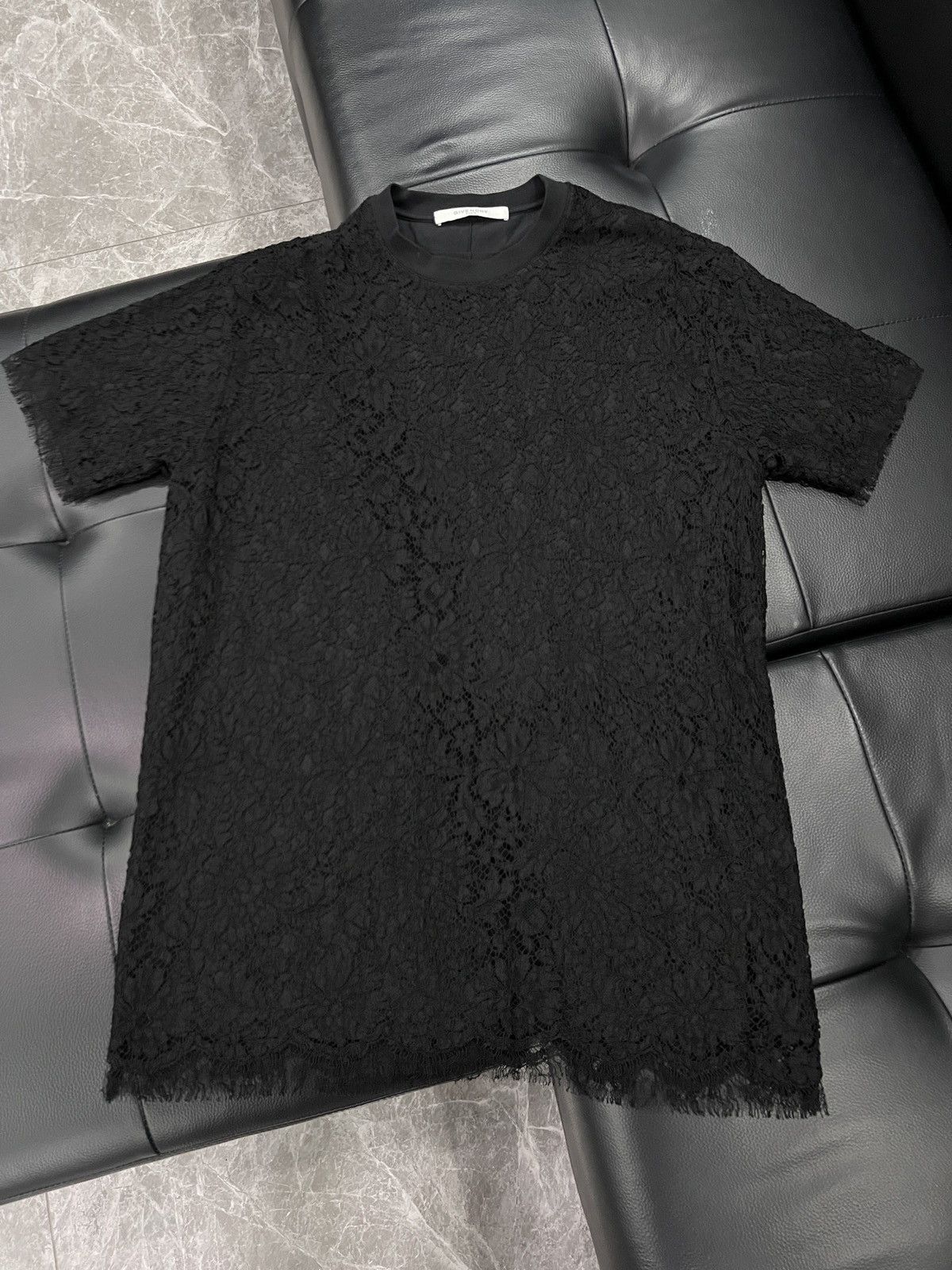 Givenchy Givenchy by Riccardo Tisci FW16 Lace Panel Sheer T-Shirt Size US S / EU 44-46 / 1 - 1 Thumbnail