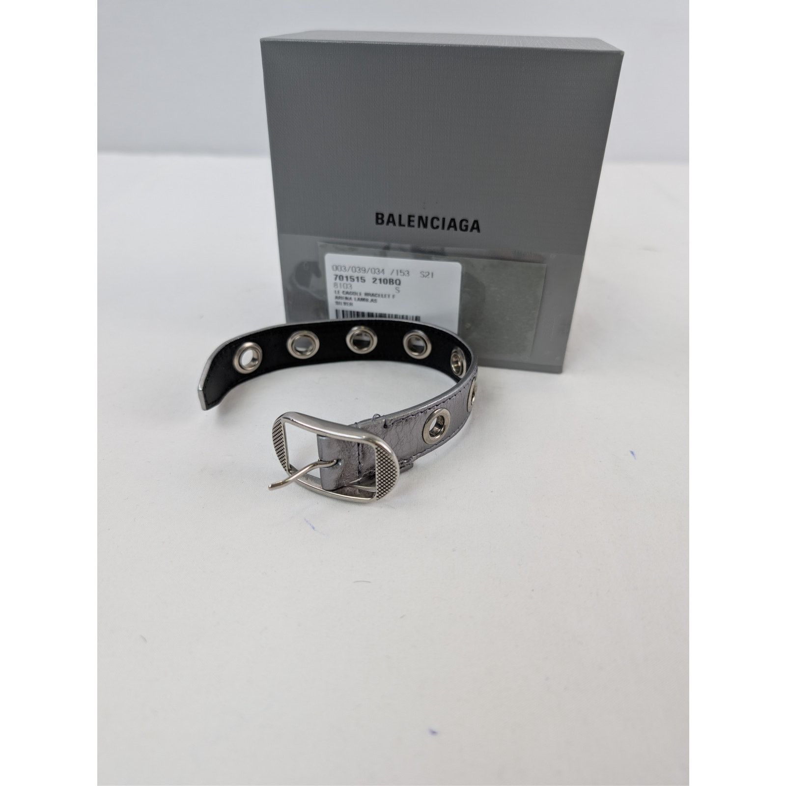 Balenciaga o1rshd1 Q:2 / Size: S / Le Cagole Bracelet in Silver Size ONE SIZE - 14 Thumbnail