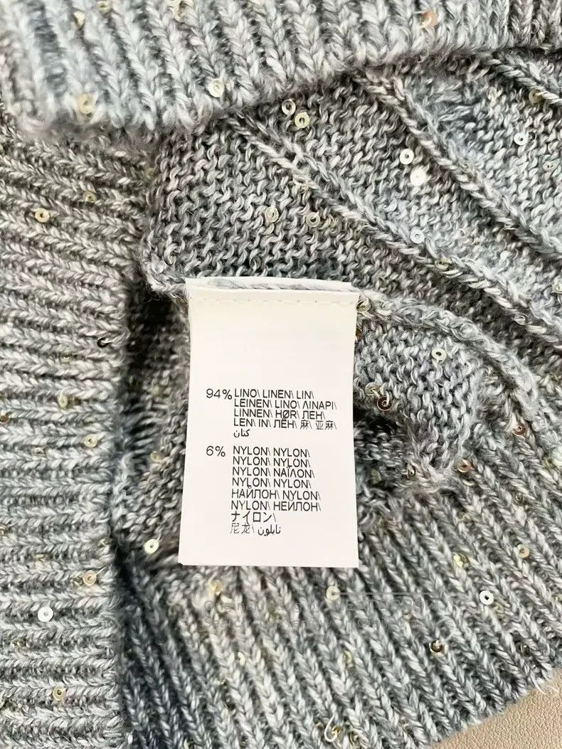 Brunello Cucinelli Brunello Cucinelli Grayish-blue, glittering knitted black Size XS / US 0-2 / IT 36-38 - 5 Thumbnail
