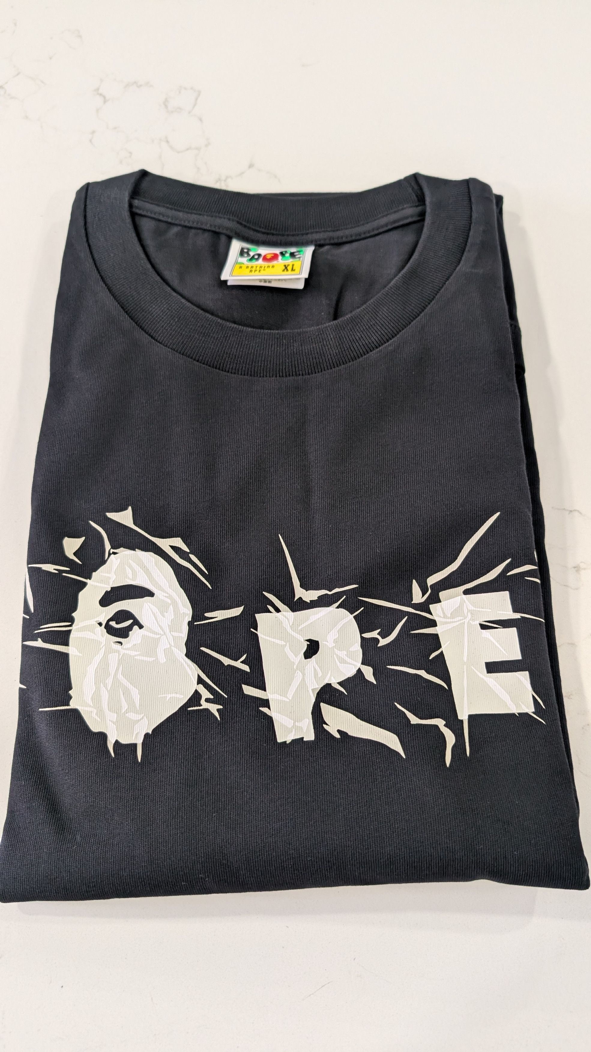 Bape BAPE Wrinkle Logo T Shirt XL Size US XL / EU 56 / 4 - 7 Thumbnail