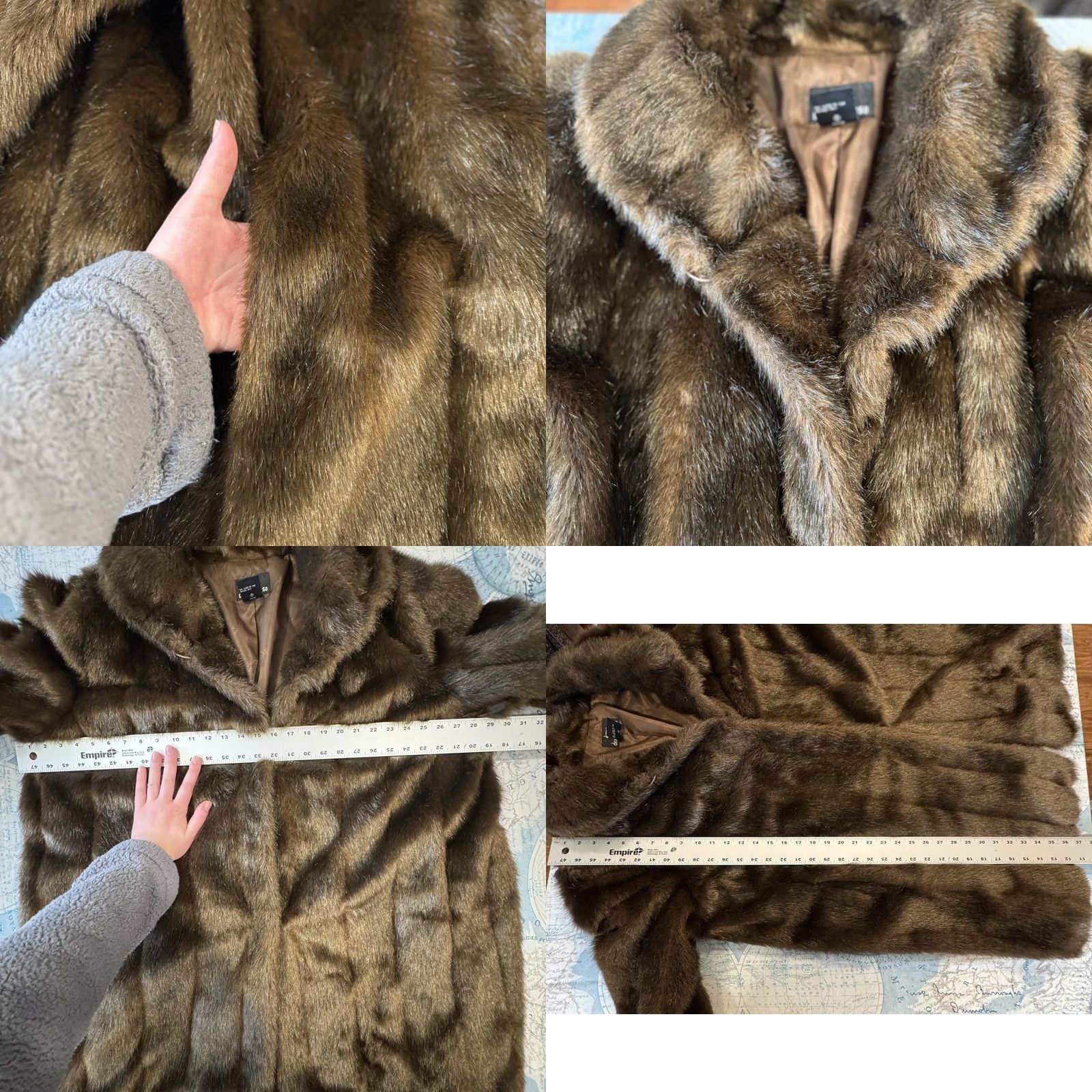 Vintage VINTAGE Dennis Basso Brown Faux Fur Coat Women's Sz 2X Old Money Designer Classic HookFront Size XXL / US 16-18 / IT 52-54 - 9 Thumbnail