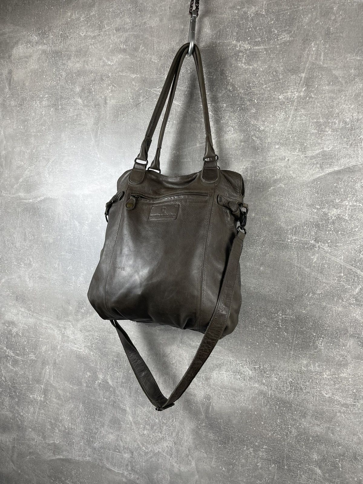 Genuine Leather Aunts & Uncles Brown Leather Tote Crossbody Satchel Bag Size ONE SIZE - 2 Thumbnail