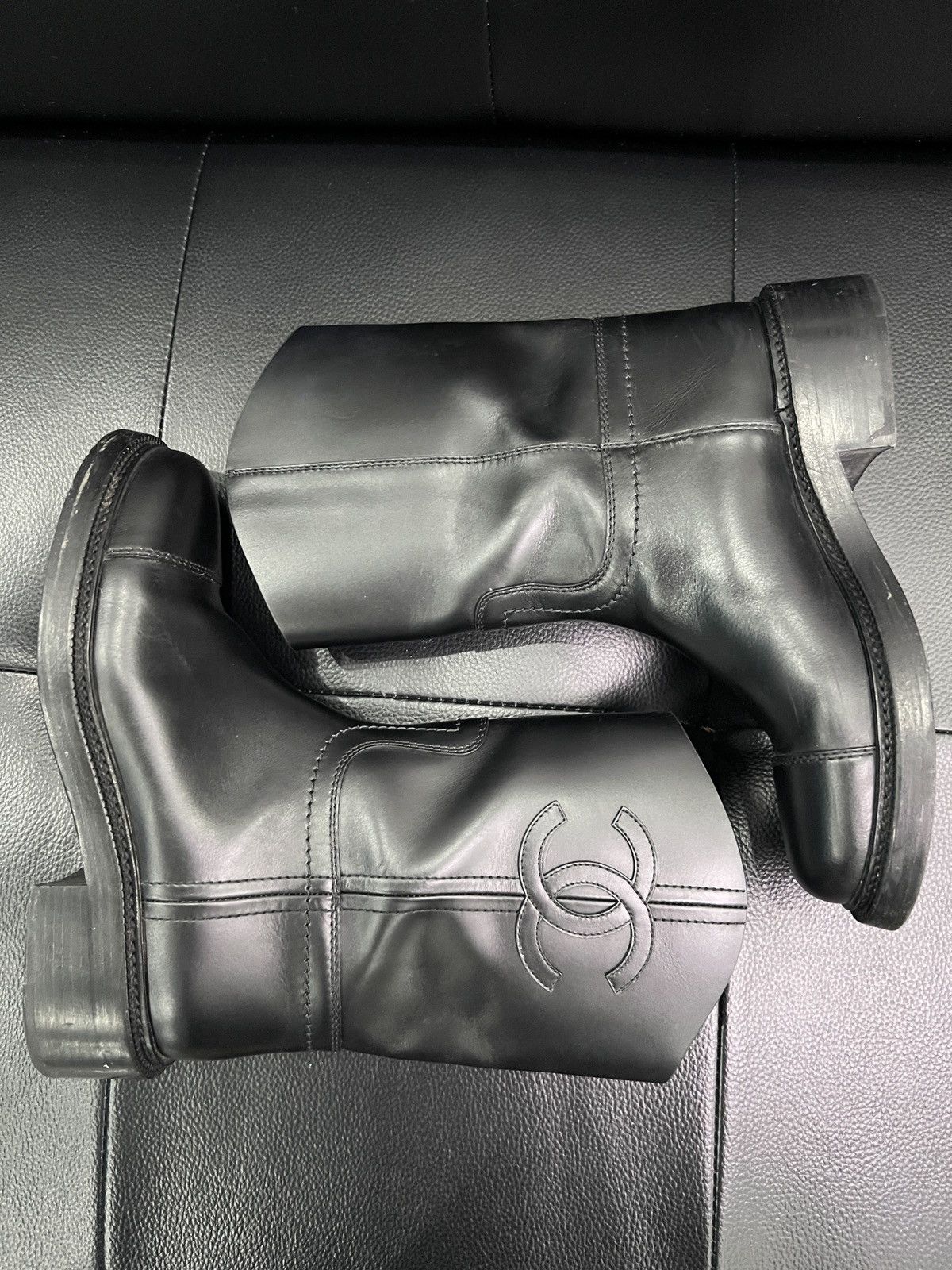 Chanel Chanel Double C Mid-Calf Riding Boots Size US 8 / IT 38 - 17 Thumbnail